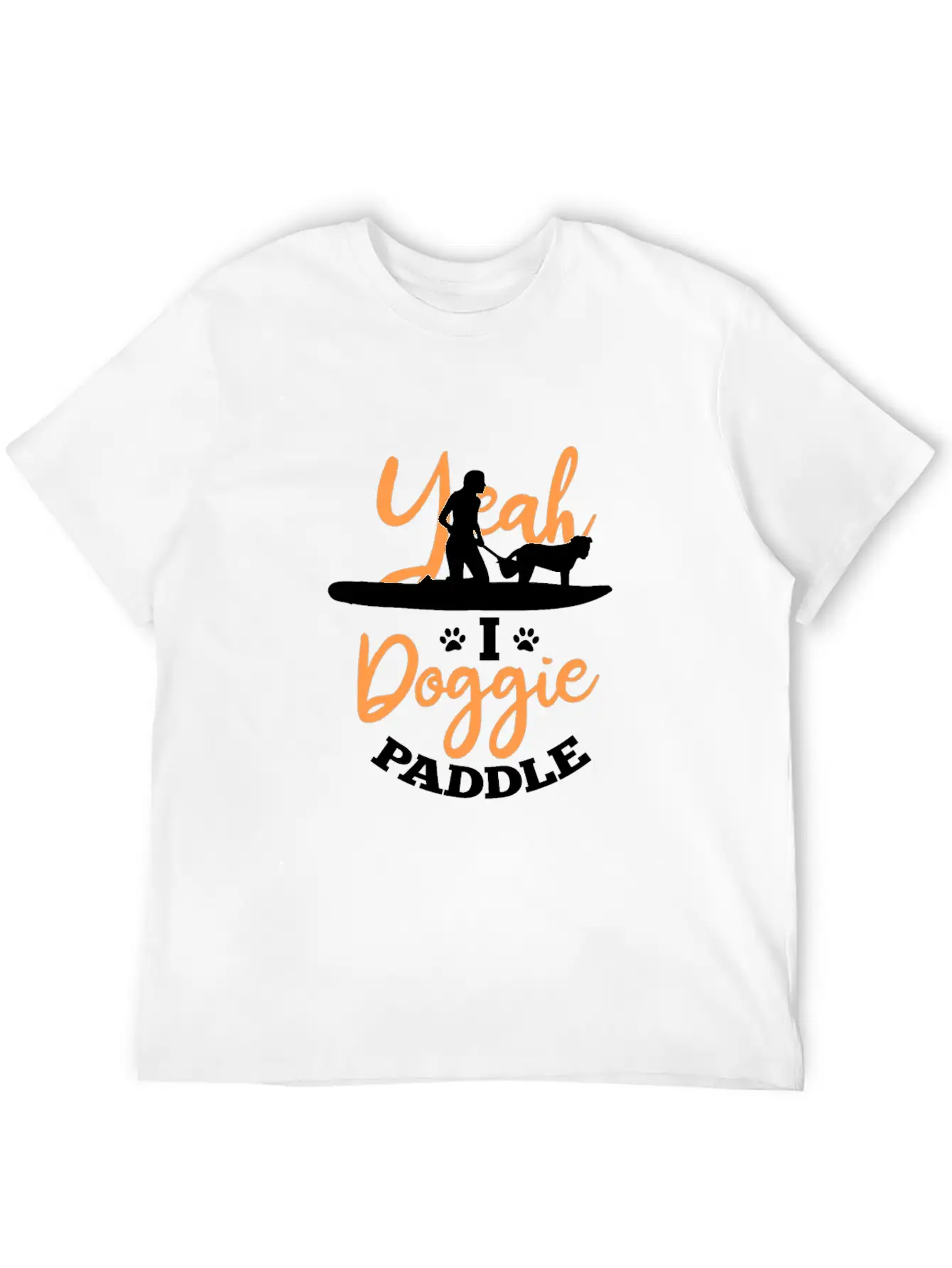 Yeah I Doggie Paddle Unisex Short Sleeve Soft Cotton T-Shirt – Casual Everyday Wear