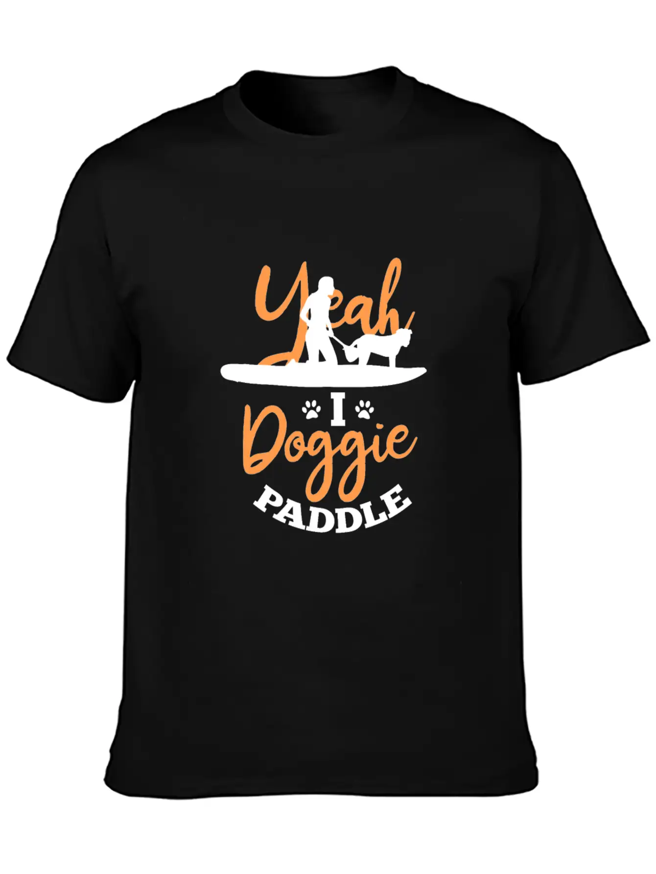 Yeah I Doggie Paddle Unisex Short Sleeve Soft Cotton T-Shirt – Casual Everyday Wear