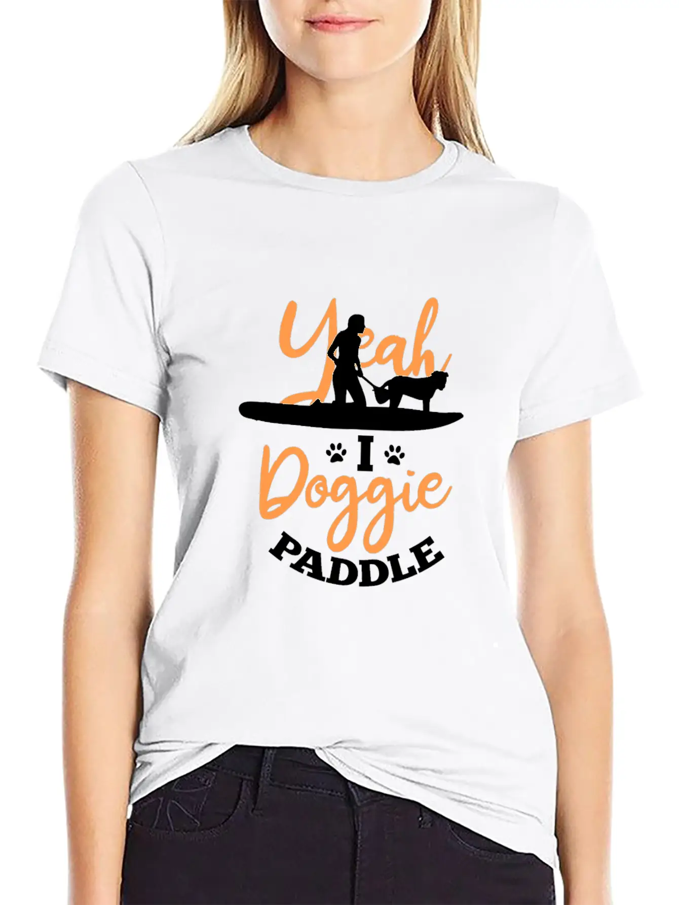 Yeah I Doggie Paddle Unisex Short Sleeve Soft Cotton T-Shirt – Casual Everyday Wear