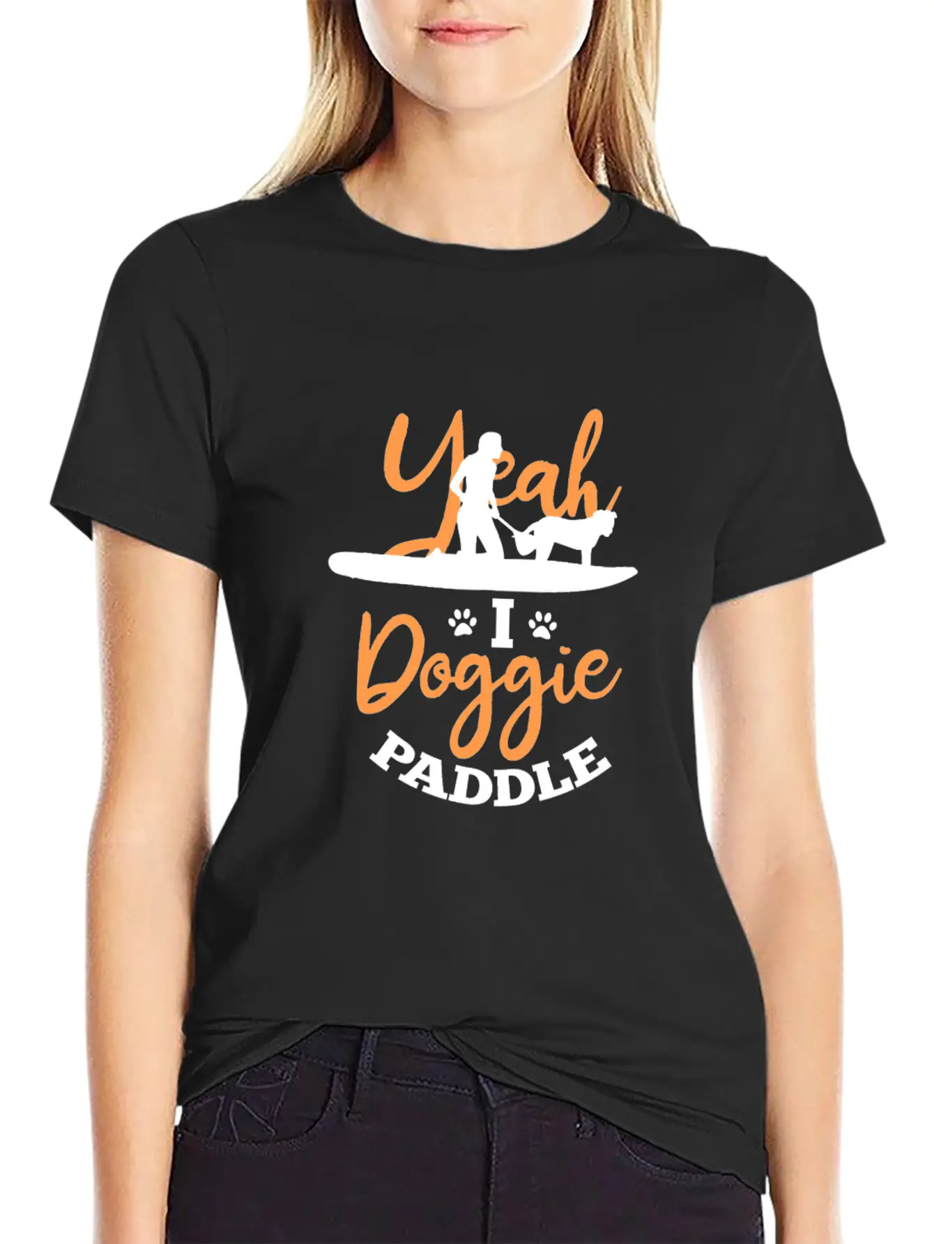 Yeah I Doggie Paddle Unisex Short Sleeve Soft Cotton T-Shirt – Casual Everyday Wear