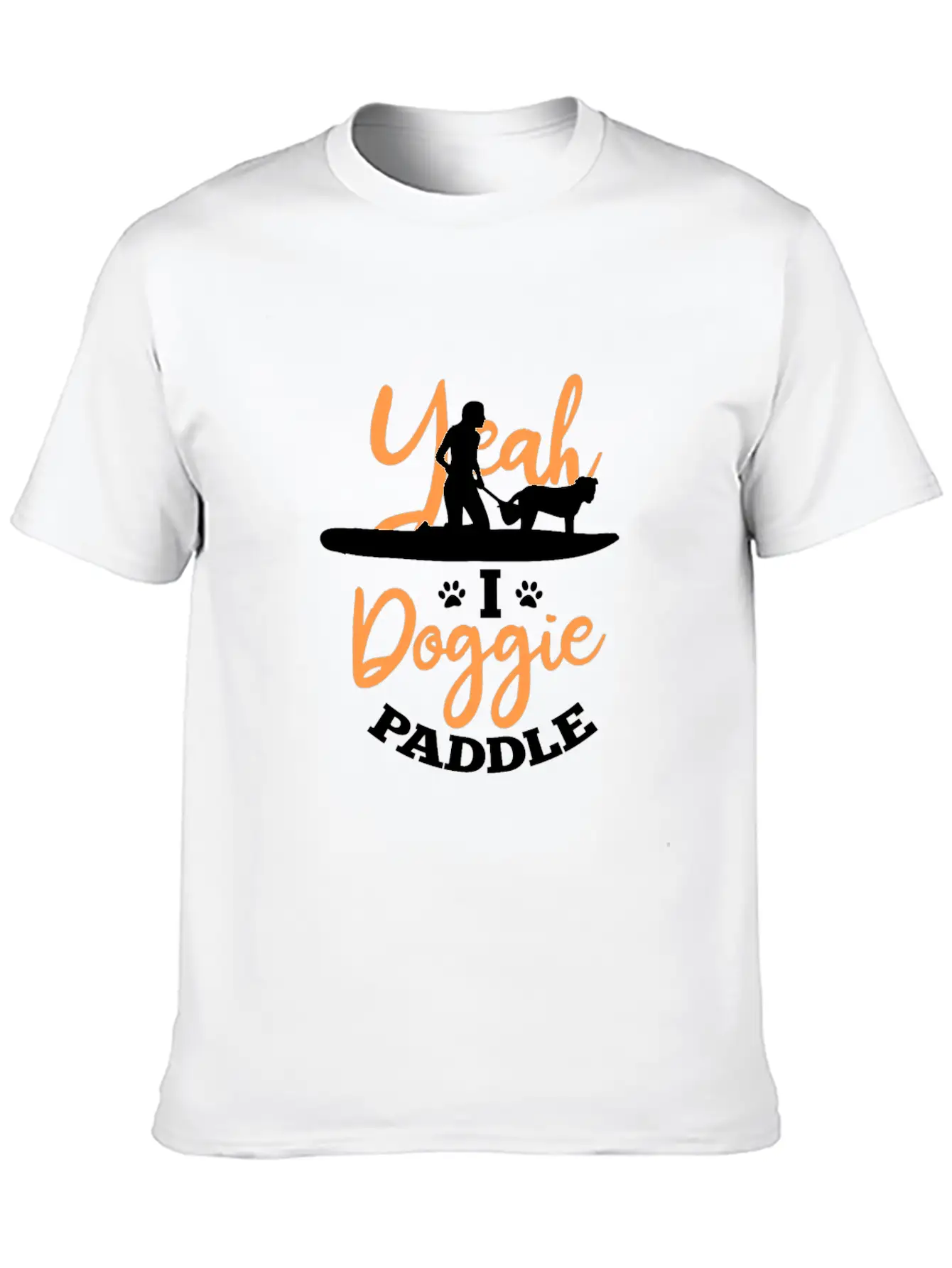 Yeah I Doggie Paddle Unisex Short Sleeve Soft Cotton T-Shirt – Casual Everyday Wear