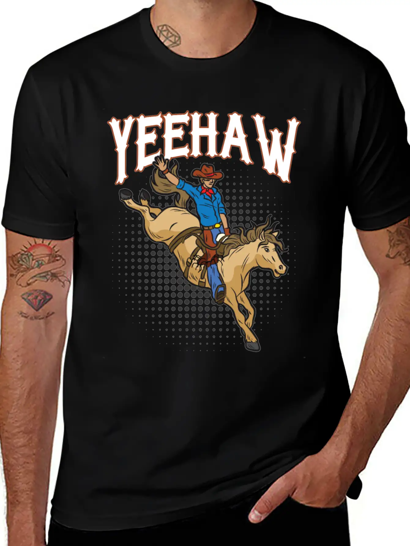 YEEHAW Cowboy Humor Western Horse Riding Timeless Short Sleeve Tee – Comfy And Minimalist Design