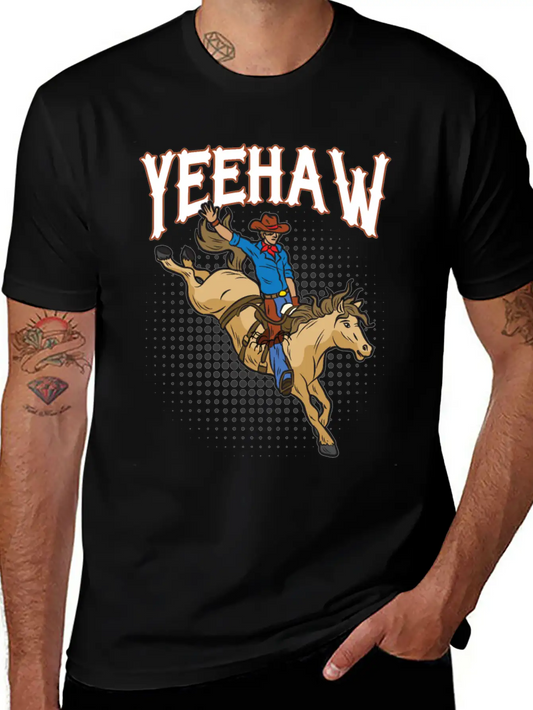 YEEHAW Cowboy Humor Western Horse Riding Timeless Short Sleeve Tee – Comfy And Minimalist Design