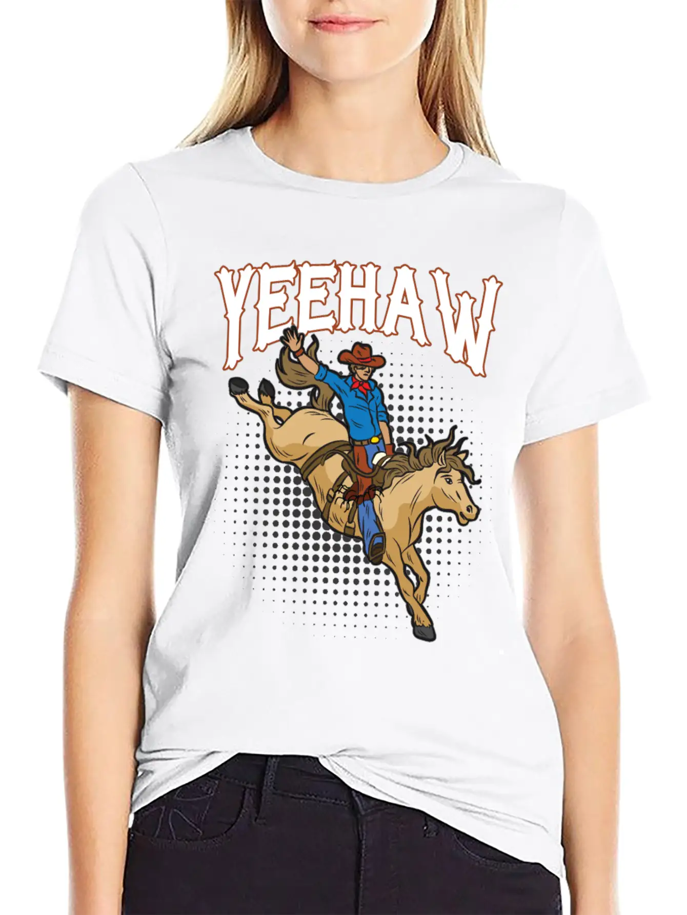 YEEHAW Cowboy Humor Western Horse Riding Timeless Short Sleeve Tee – Comfy And Minimalist Design