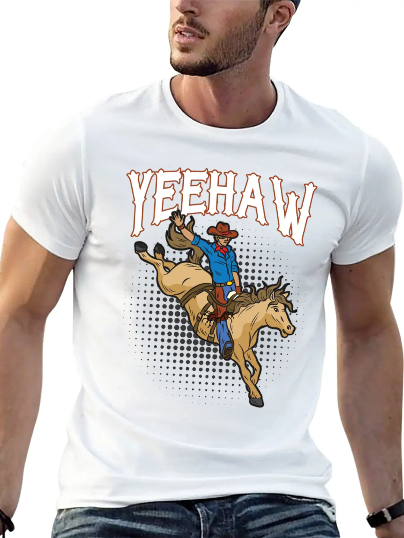 YEEHAW Cowboy Humor Western Horse Riding Timeless Short Sleeve Tee – Comfy And Minimalist Design