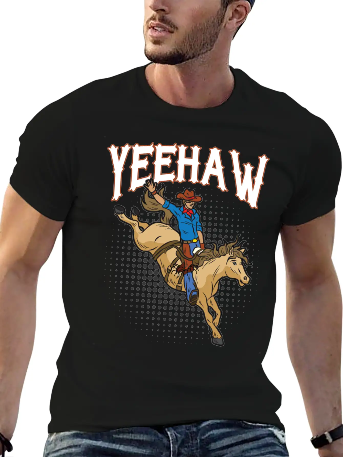 YEEHAW Cowboy Humor Western Horse Riding Timeless Short Sleeve Tee – Comfy And Minimalist Design