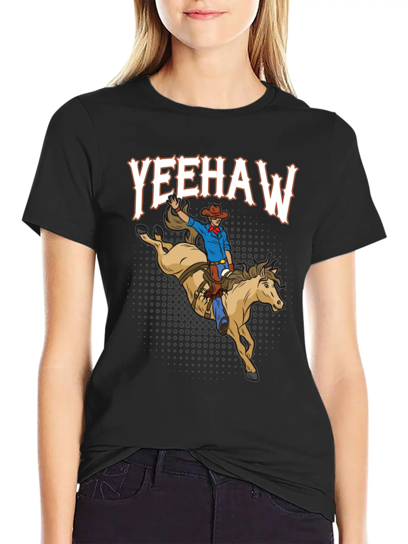YEEHAW Cowboy Humor Western Horse Riding Timeless Short Sleeve Tee – Comfy And Minimalist Design