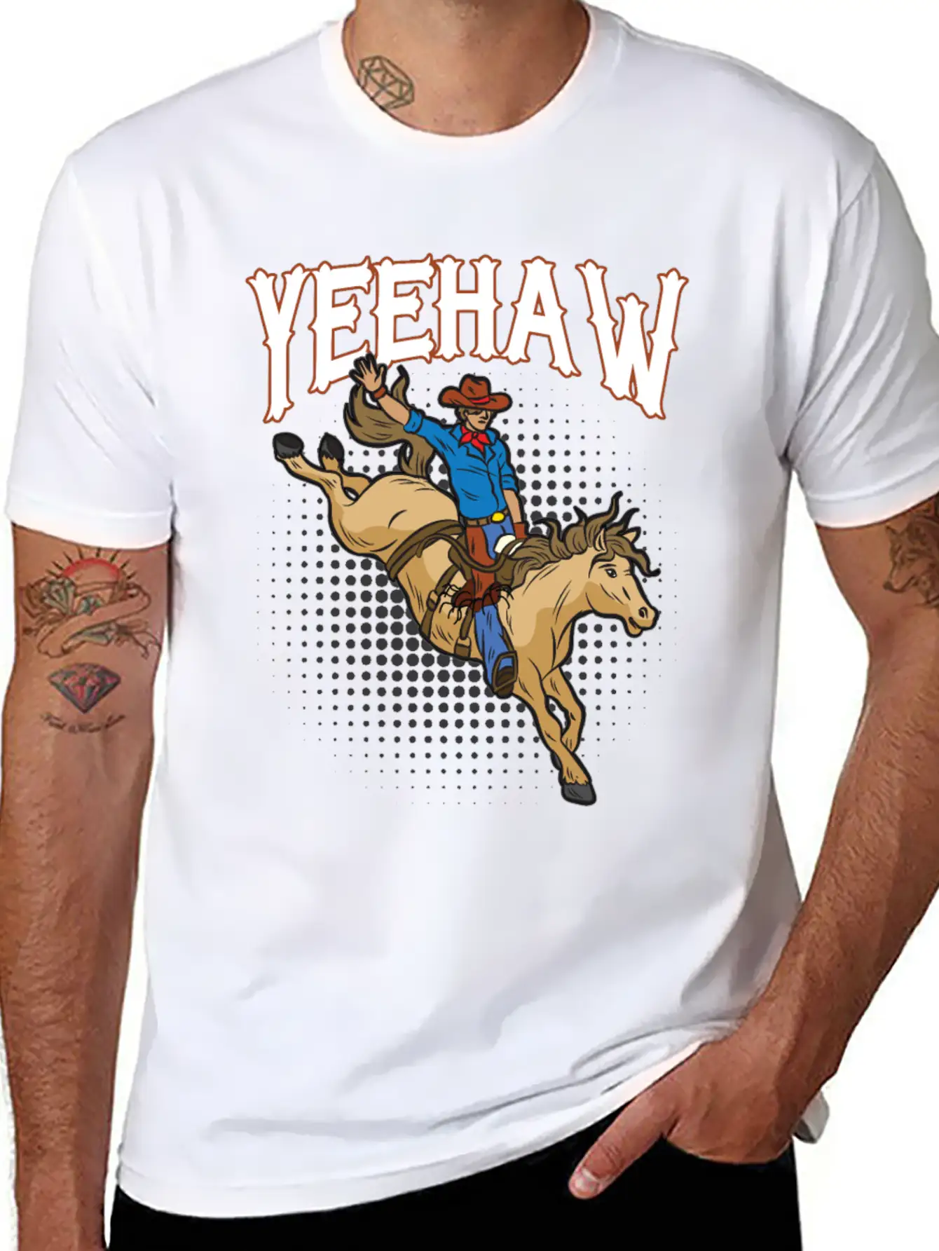YEEHAW Cowboy Humor Western Horse Riding Timeless Short Sleeve Tee – Comfy And Minimalist Design