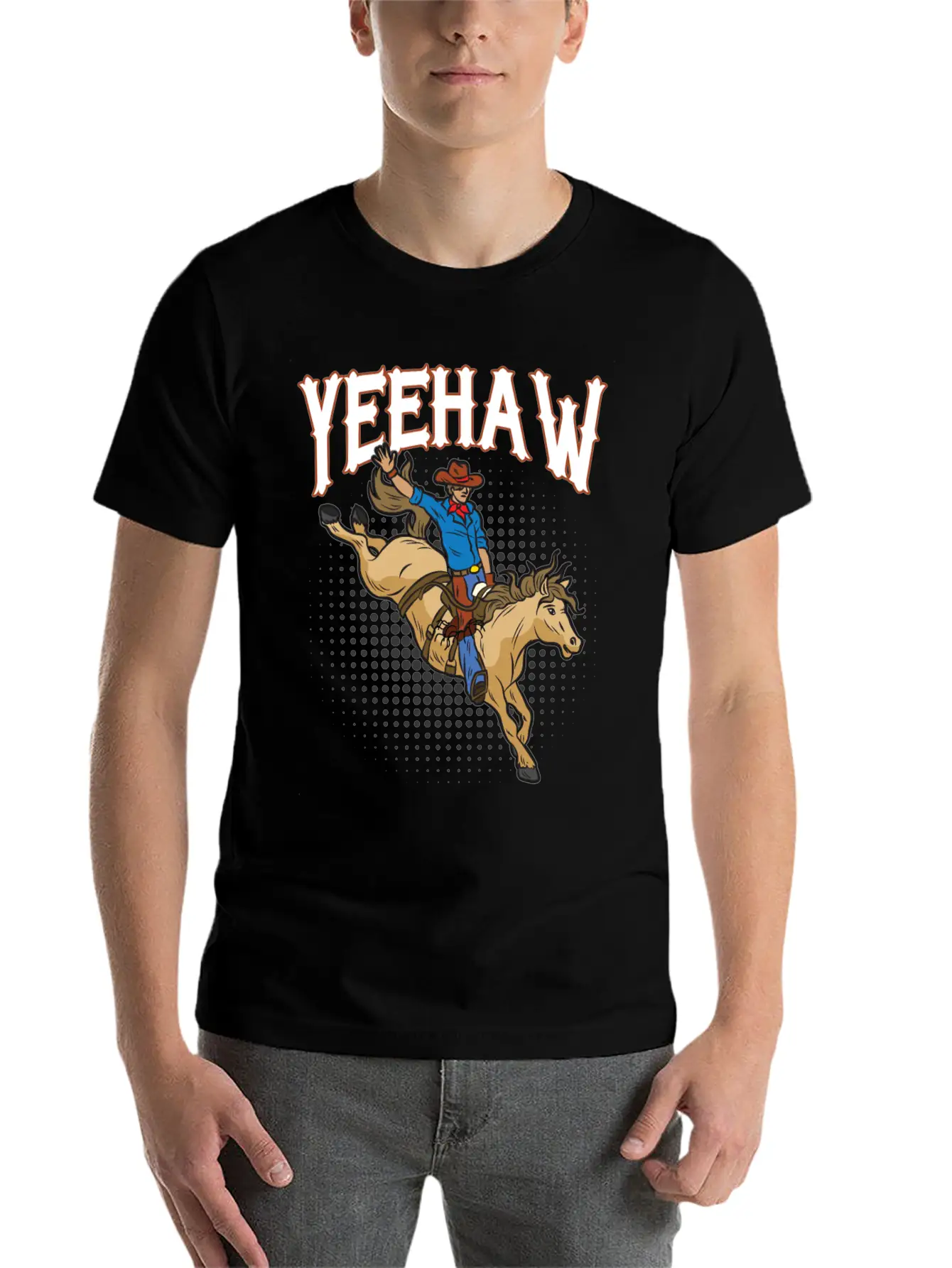 YEEHAW Cowboy Humor Western Horse Riding Timeless Short Sleeve Tee – Comfy And Minimalist Design