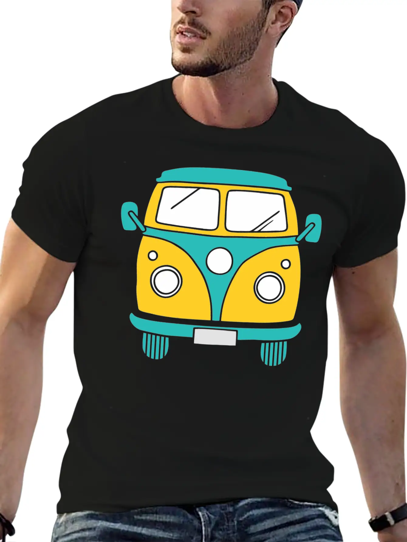 Yellow Car Classic Comfortable Minimalist Graphic Tee – Summer Style Essential