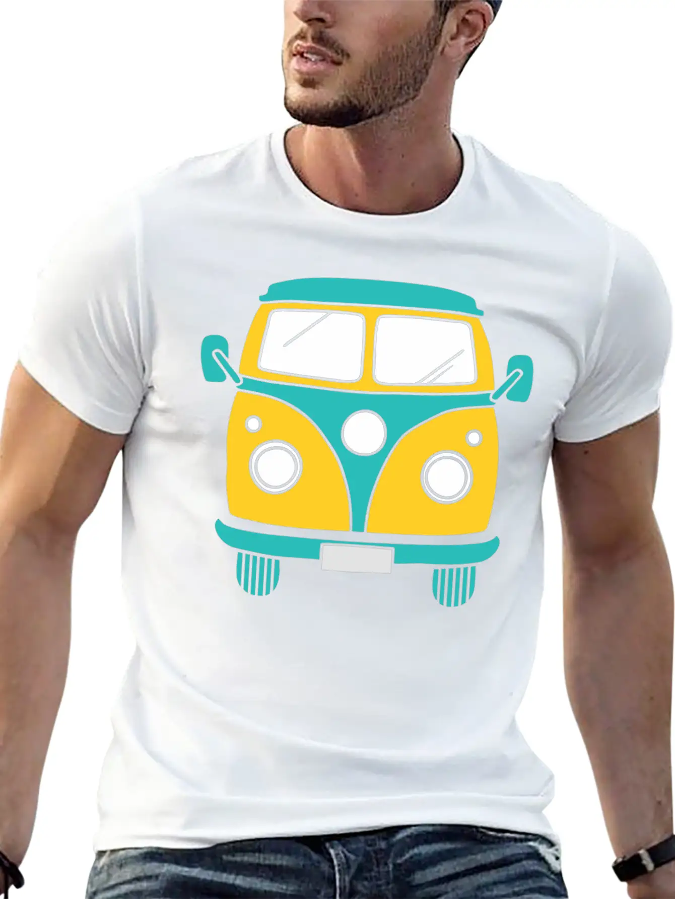 Yellow Car Classic Comfortable Minimalist Graphic Tee – Summer Style Essential