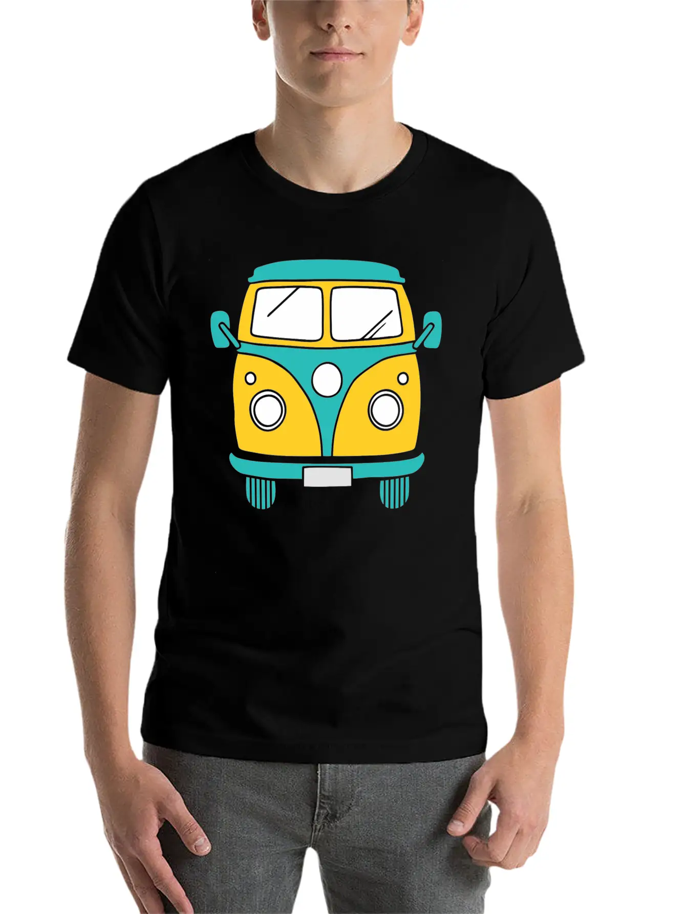 Yellow Car Classic Comfortable Minimalist Graphic Tee – Summer Style Essential