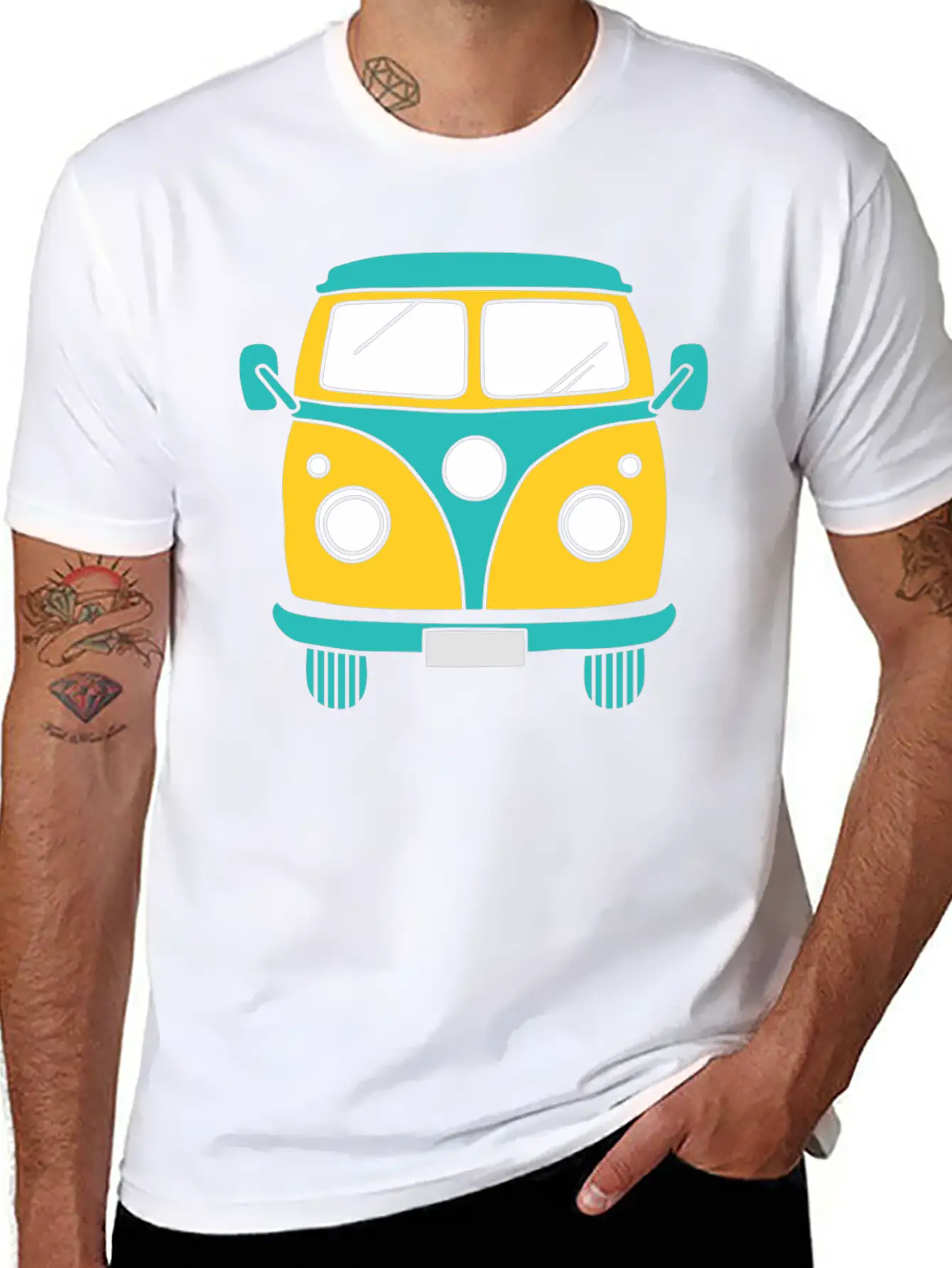 Yellow Car Classic Comfortable Minimalist Graphic Tee – Summer Style Essential