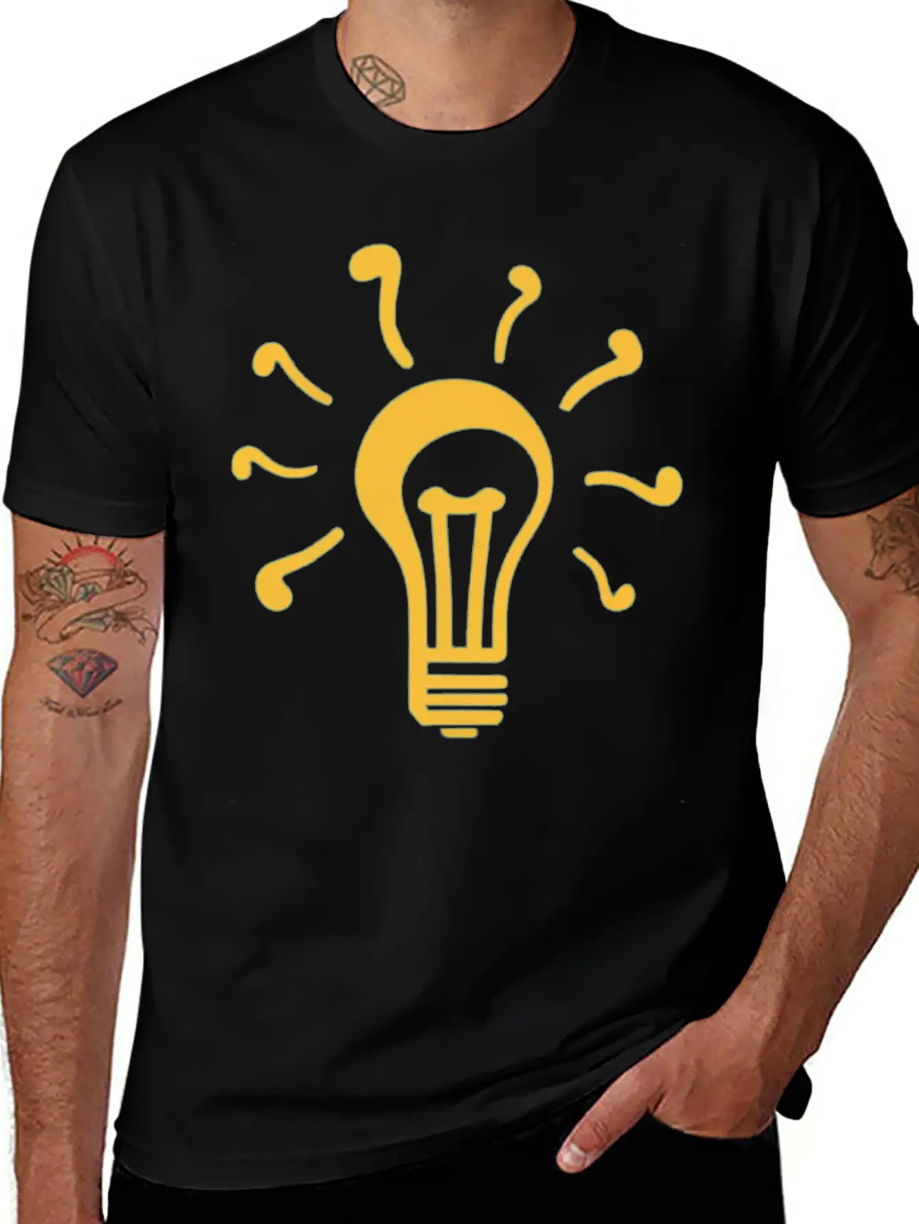 Yellow Lamp Unisex Short Sleeve Soft Cotton T-Shirt – Casual Everyday Wear