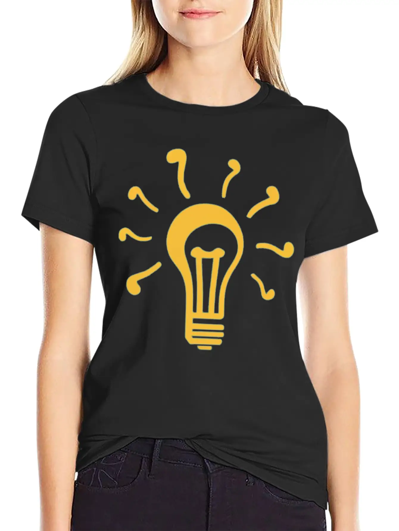 Yellow Lamp Unisex Short Sleeve Soft Cotton T-Shirt – Casual Everyday Wear