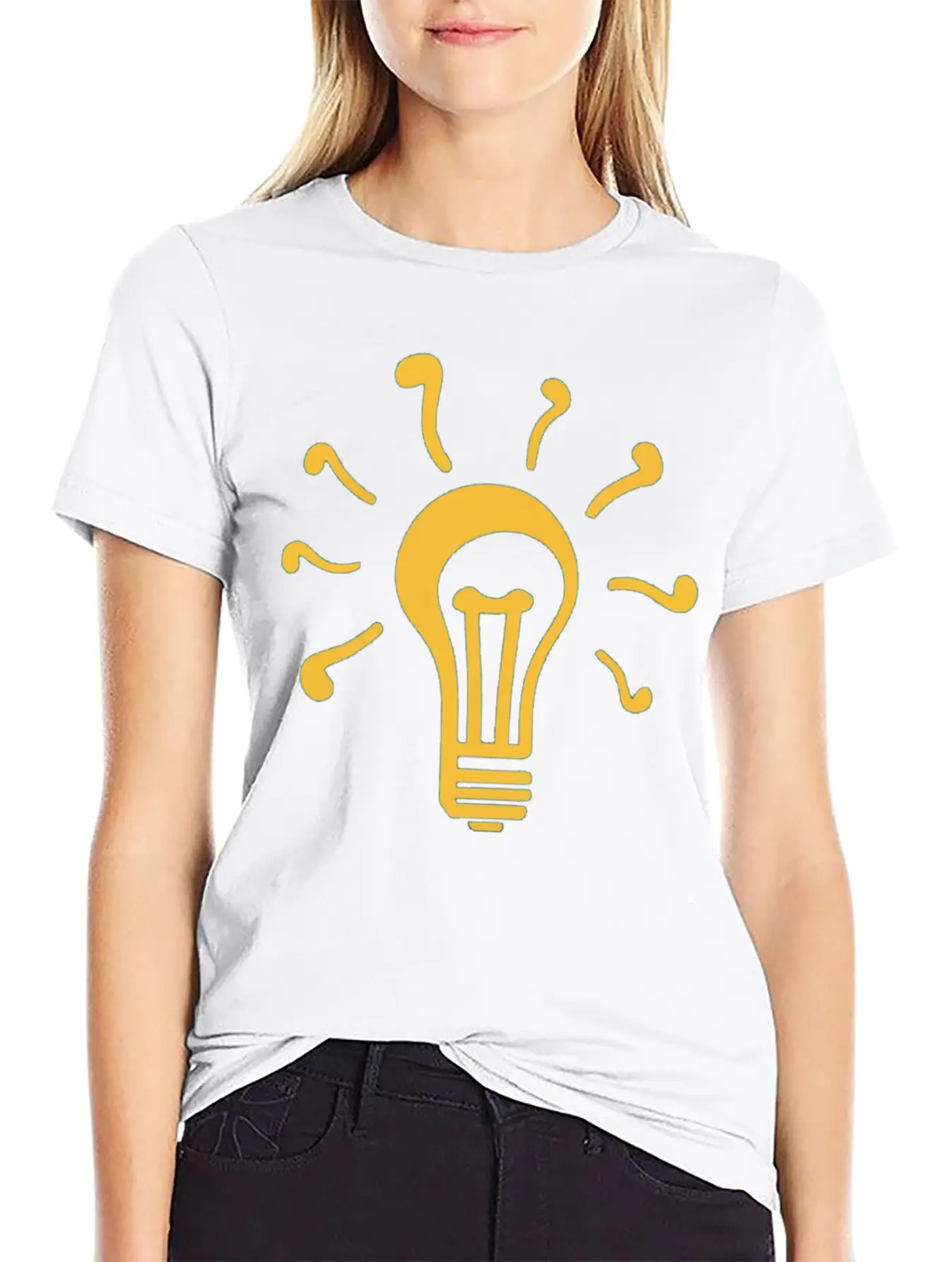 Yellow Lamp Unisex Short Sleeve Soft Cotton T-Shirt – Casual Everyday Wear