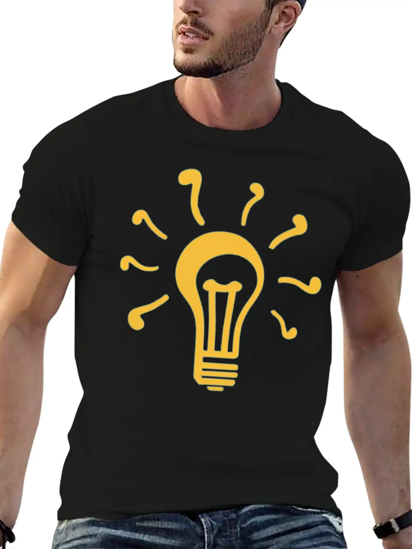 Yellow Lamp Unisex Short Sleeve Soft Cotton T-Shirt – Casual Everyday Wear