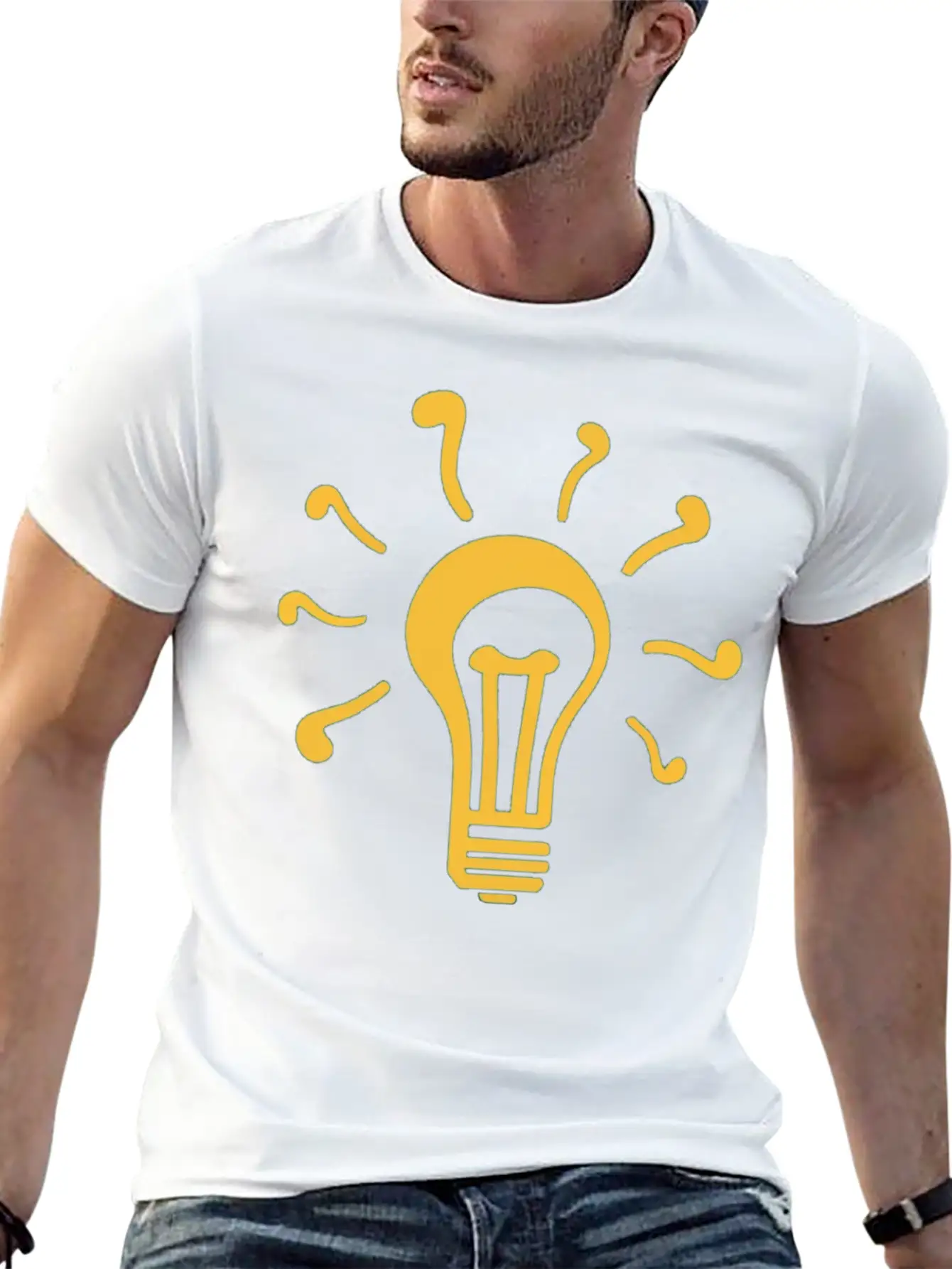 Yellow Lamp Unisex Short Sleeve Soft Cotton T-Shirt – Casual Everyday Wear