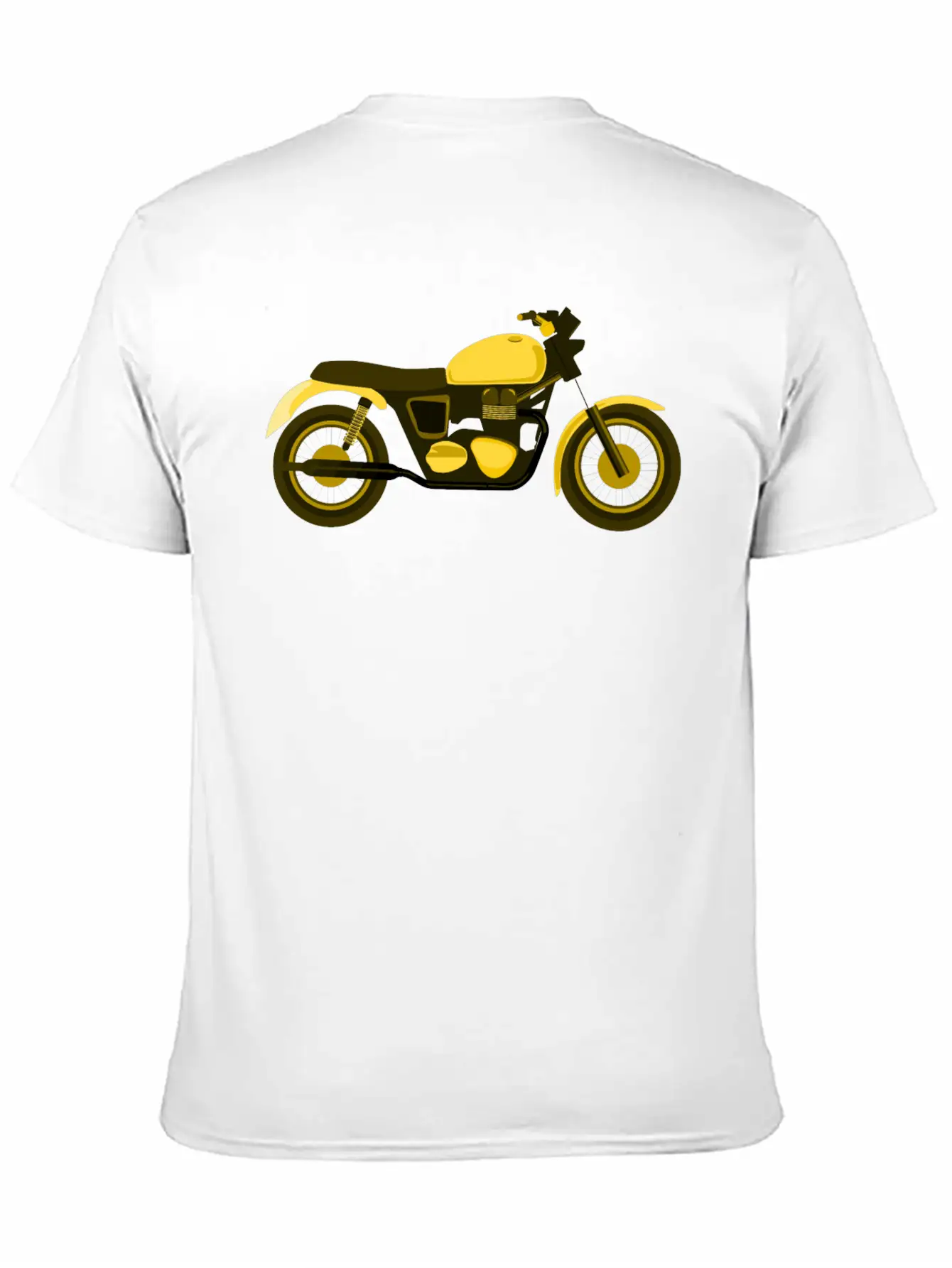 Yellow Motorcycle Comfortable Minimalist Graphic Tee – Summer Style Essential