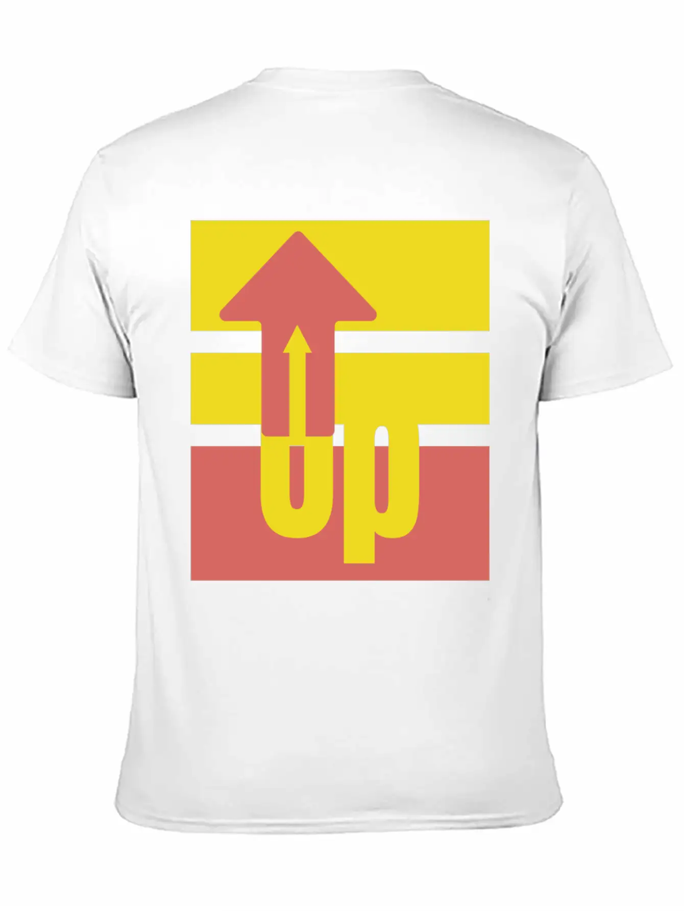 Yellow Red Up Arrow Basic Graphic T-Shirt – Daily Comfort In Soft Cotton