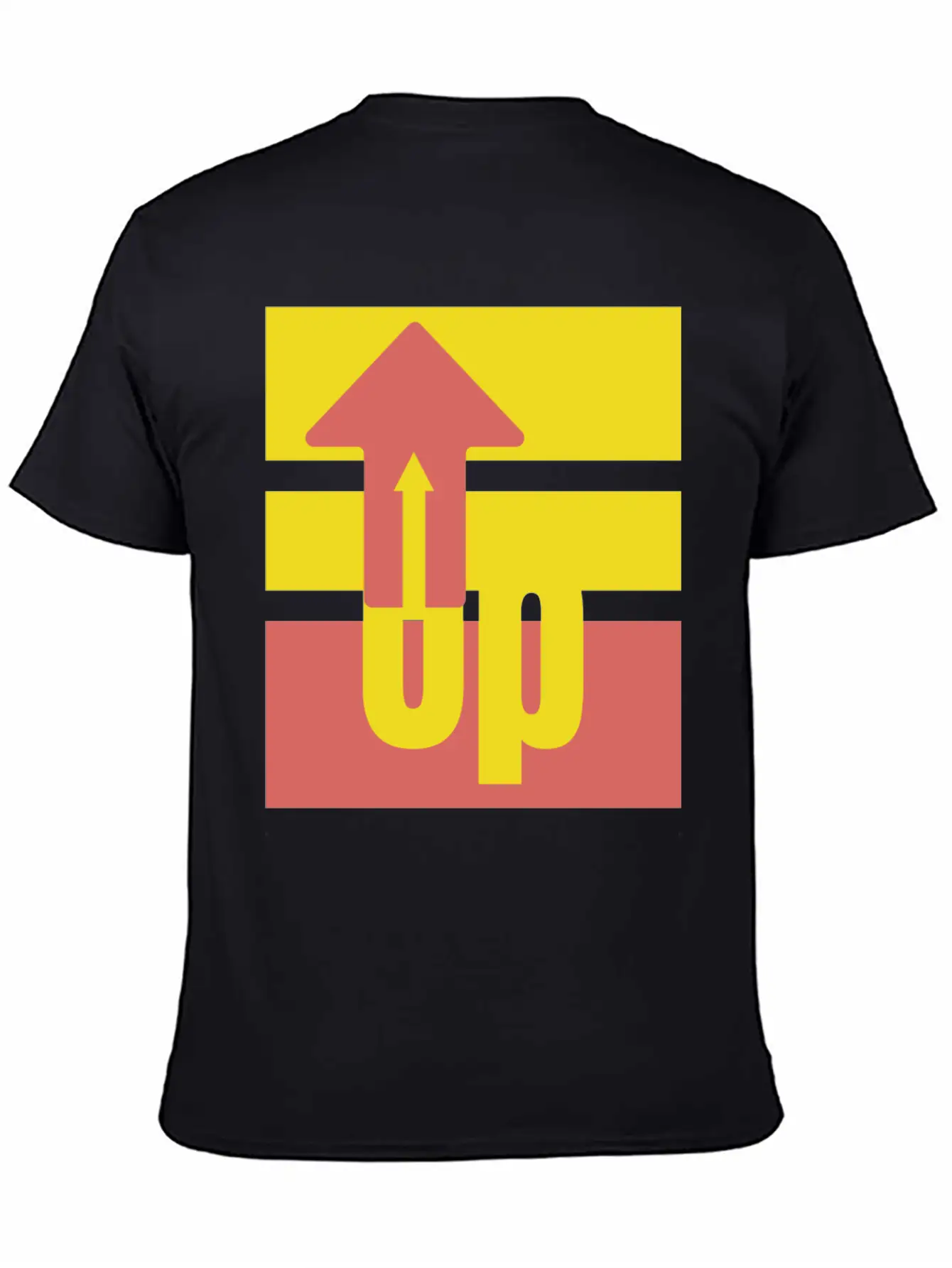 Yellow Red Up Arrow Basic Graphic T-Shirt – Daily Comfort In Soft Cotton
