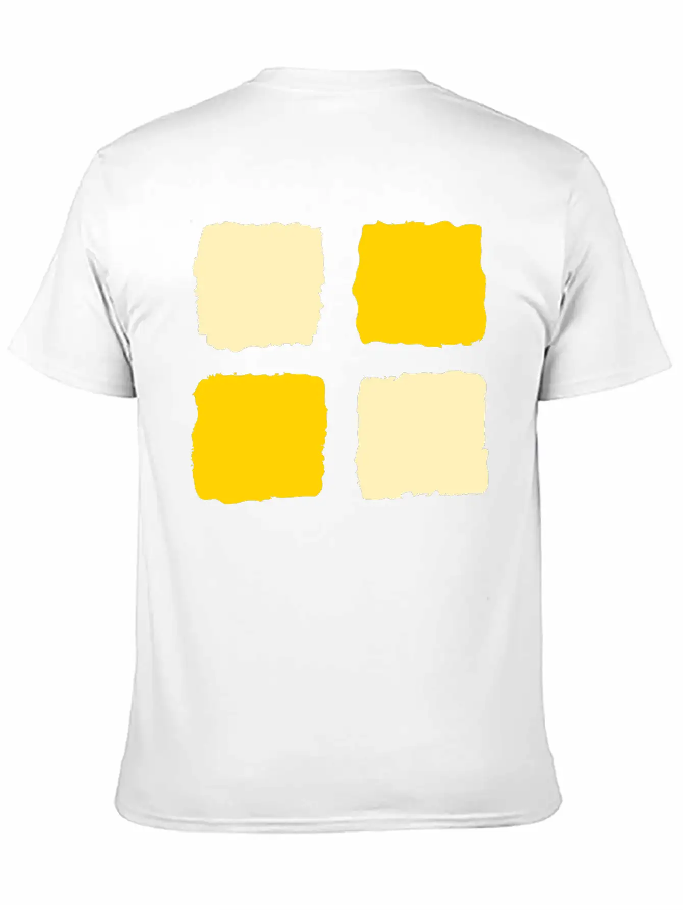 Yellow Squares 1 Unisex Short Sleeve Soft Cotton T-Shirt – Casual Everyday Wear