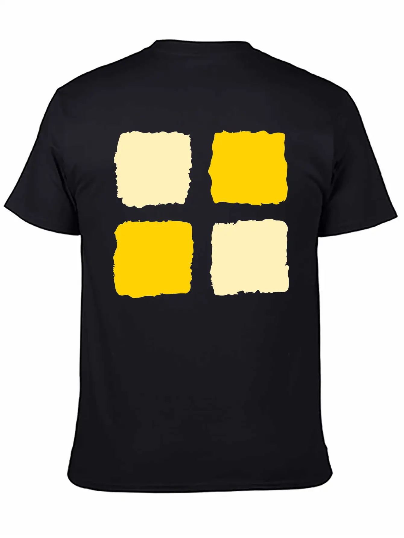 Yellow Squares 1 Unisex Short Sleeve Soft Cotton T-Shirt – Casual Everyday Wear