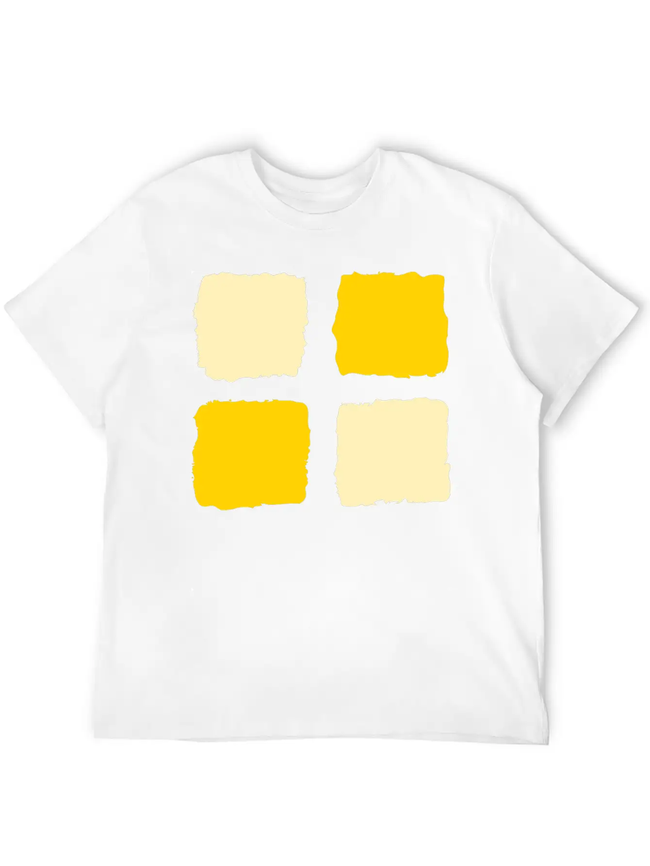 Yellow Squares 1 Unisex Short Sleeve Soft Cotton T-Shirt – Casual Everyday Wear