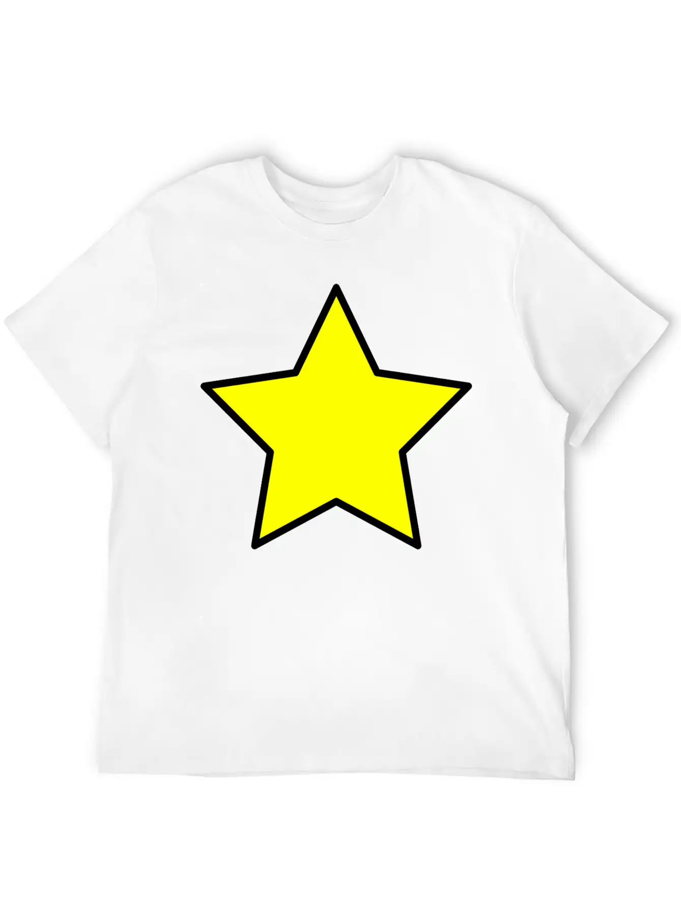 Yellow Star Unisex Short Sleeve Soft Cotton T-Shirt – Casual Everyday Wear