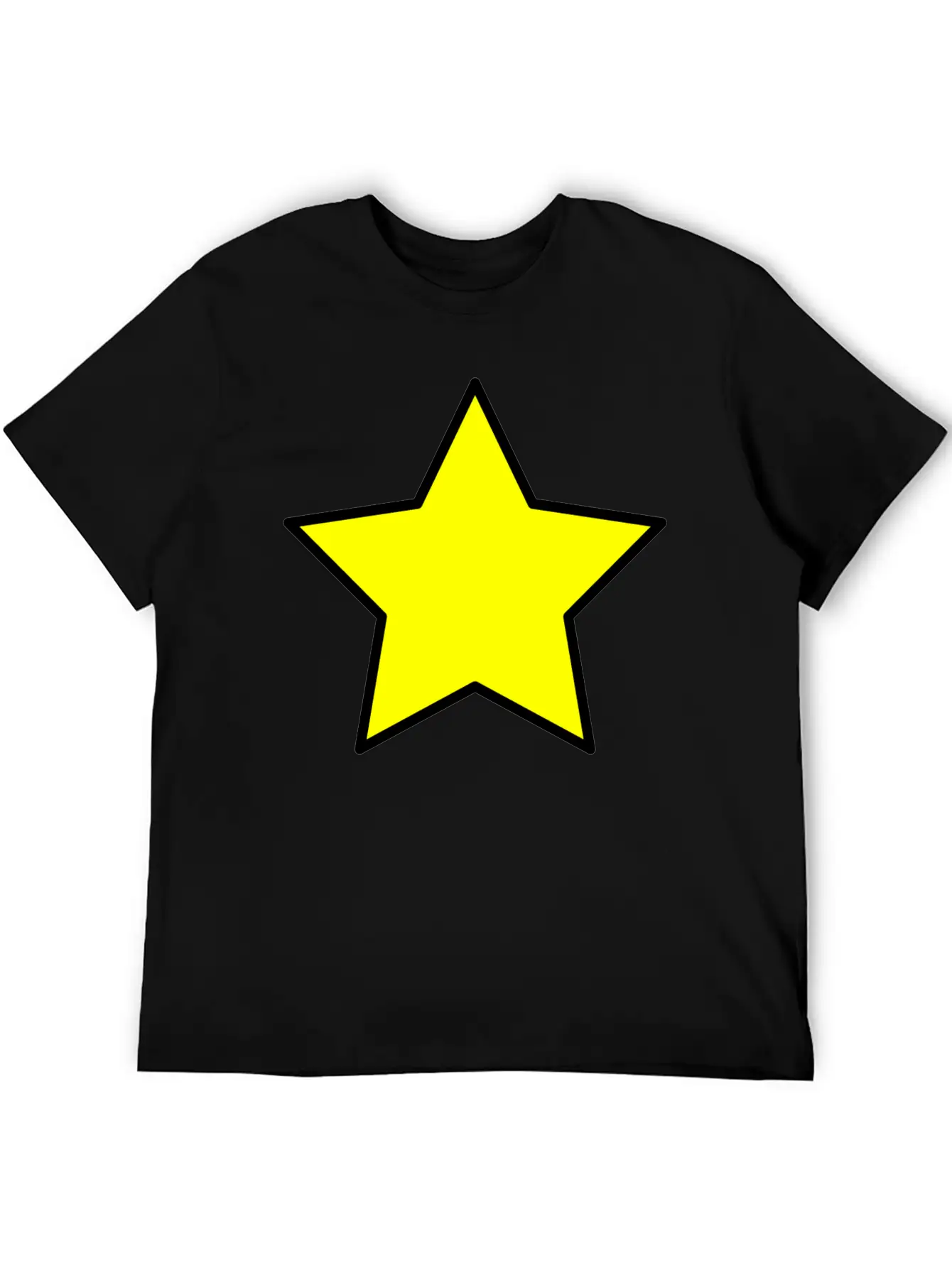 Yellow Star Unisex Short Sleeve Soft Cotton T-Shirt – Casual Everyday Wear