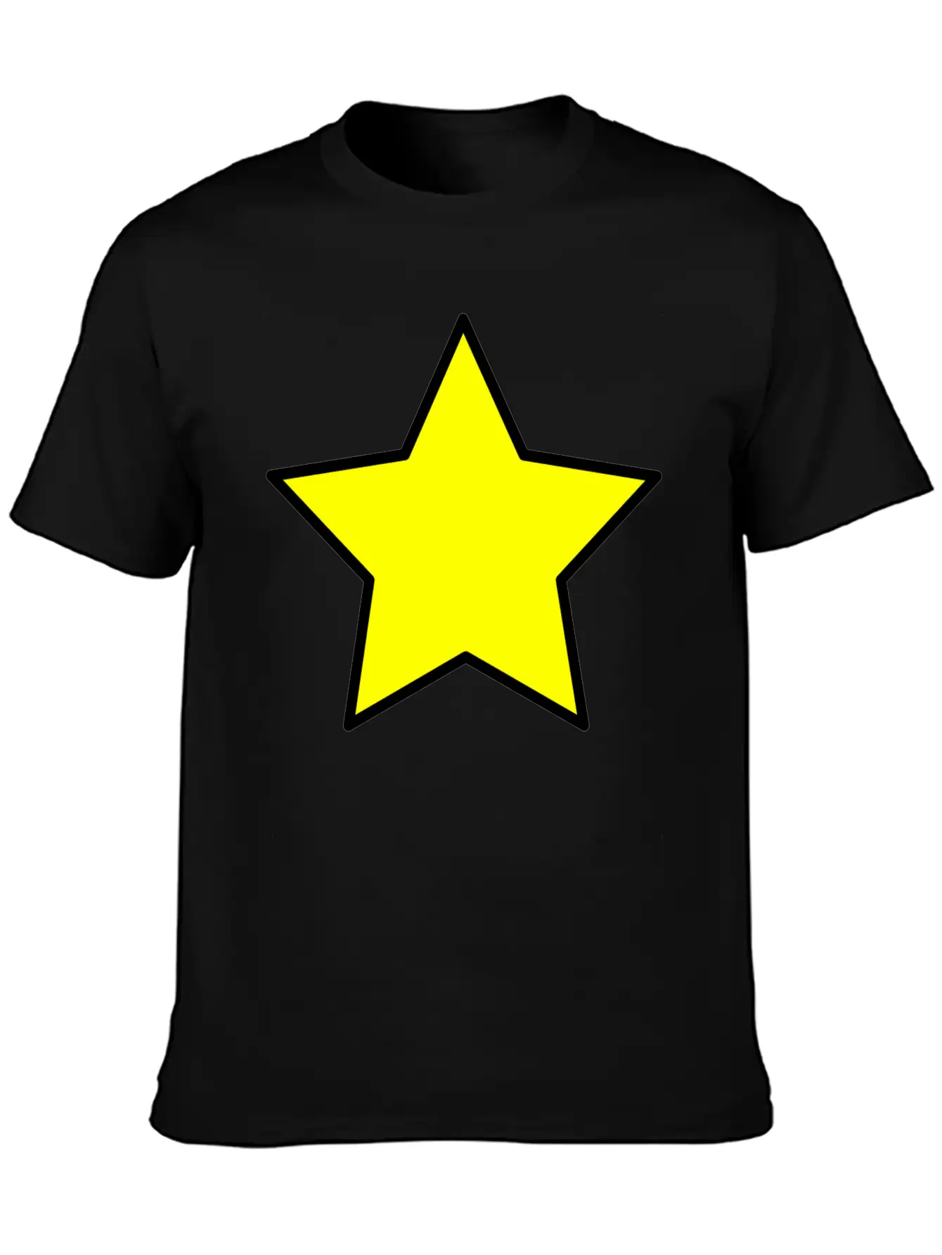 Yellow Star Unisex Short Sleeve Soft Cotton T-Shirt – Casual Everyday Wear