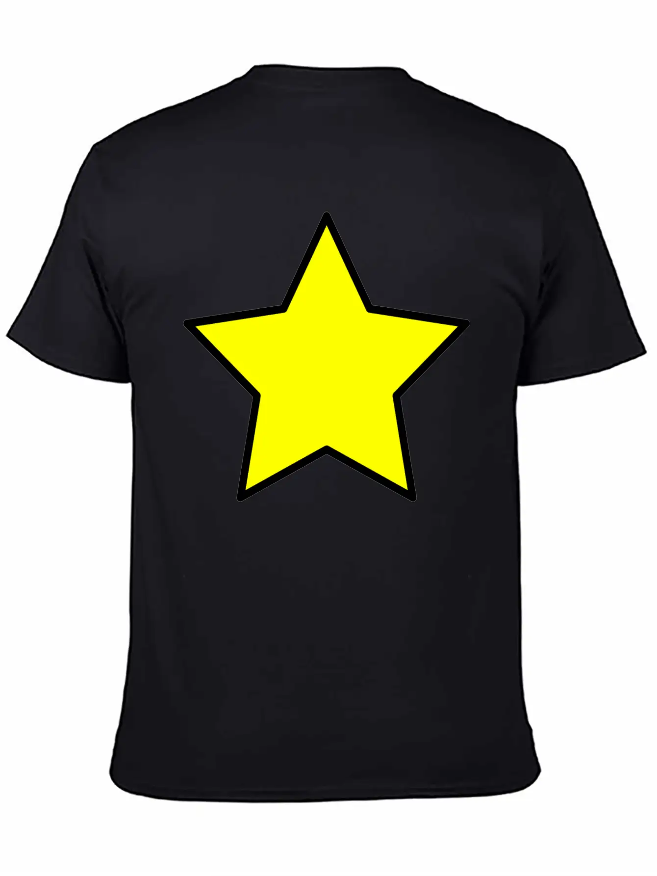 Yellow Star Unisex Short Sleeve Soft Cotton T-Shirt – Casual Everyday Wear