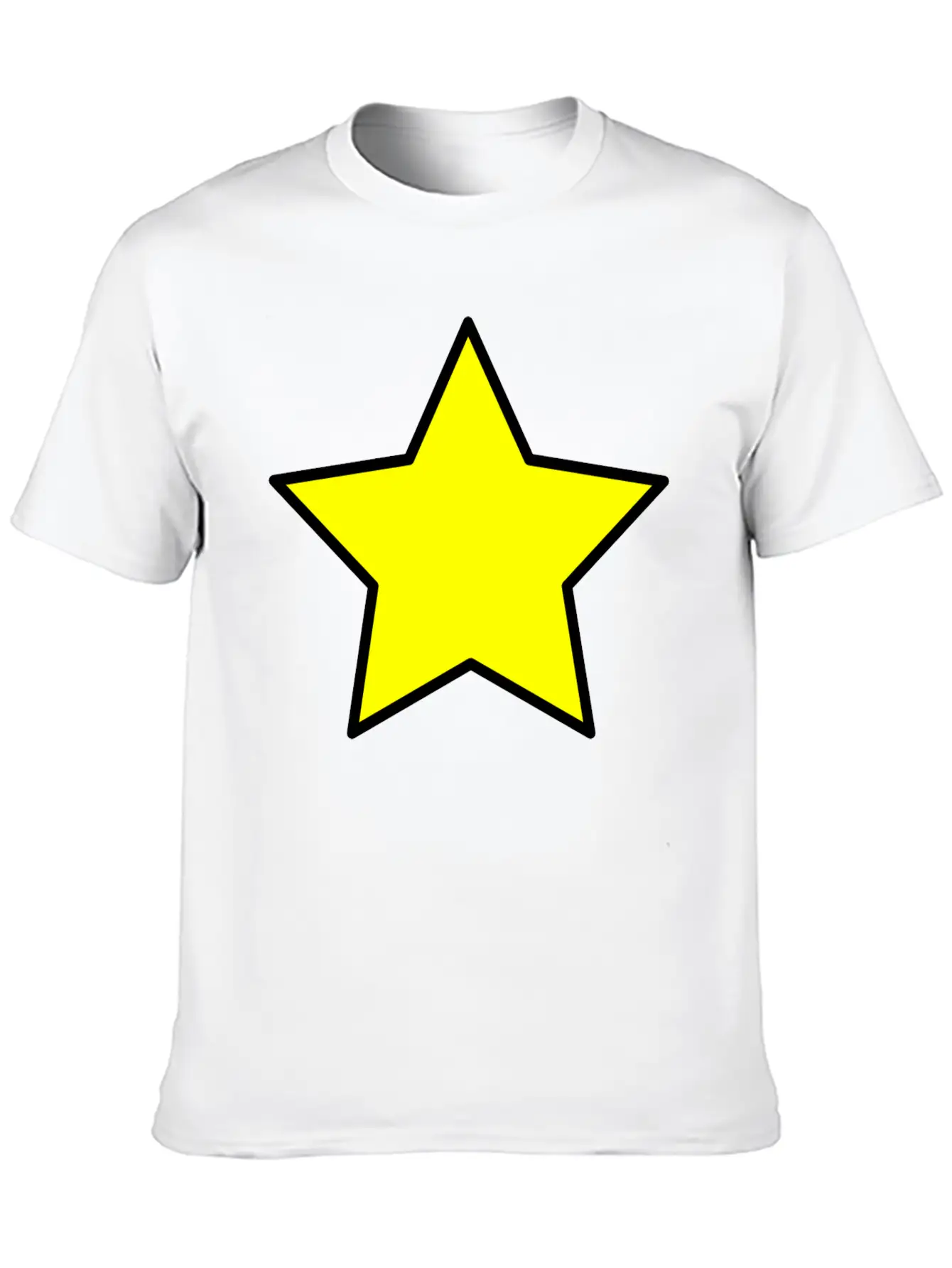 Yellow Star Unisex Short Sleeve Soft Cotton T-Shirt – Casual Everyday Wear