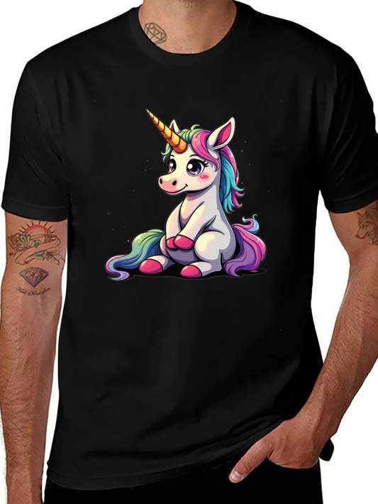 Unicorn Graphic Tee - Cute Cartoon Animal Print