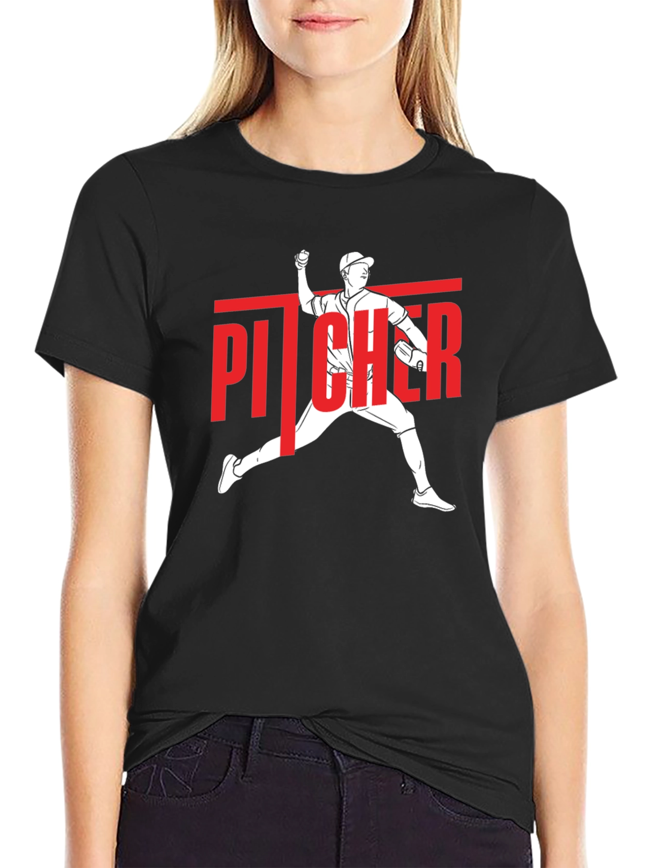 Pitcher Graphic T-Shirt - Baseball Fan Tee