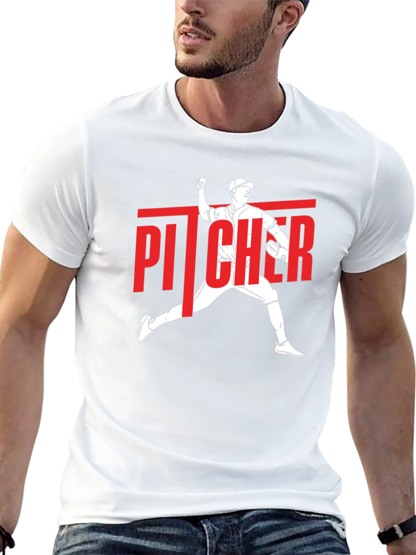 Pitcher Graphic T-Shirt - Baseball Fan Tee