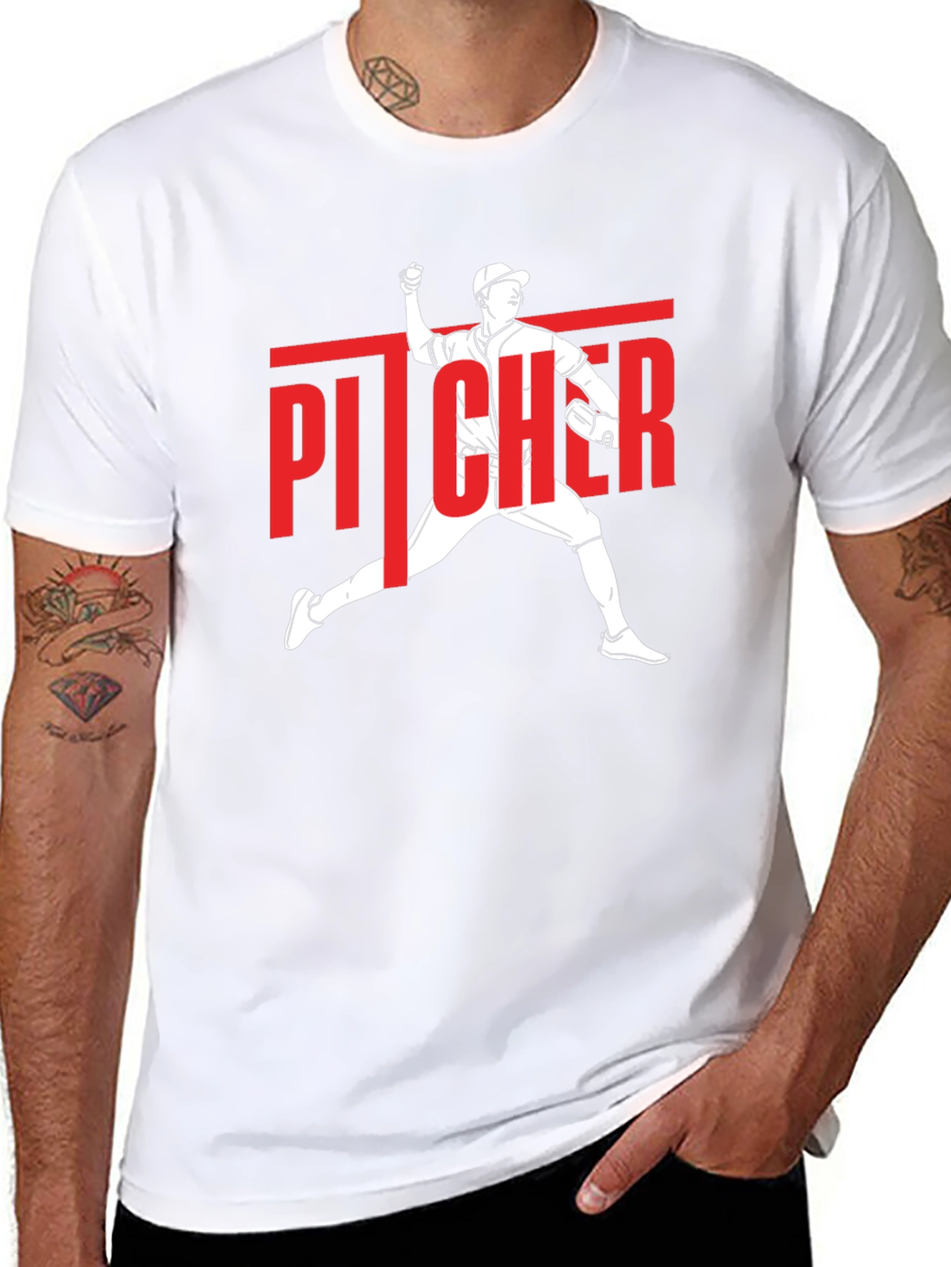Pitcher Graphic T-Shirt - Baseball Fan Tee