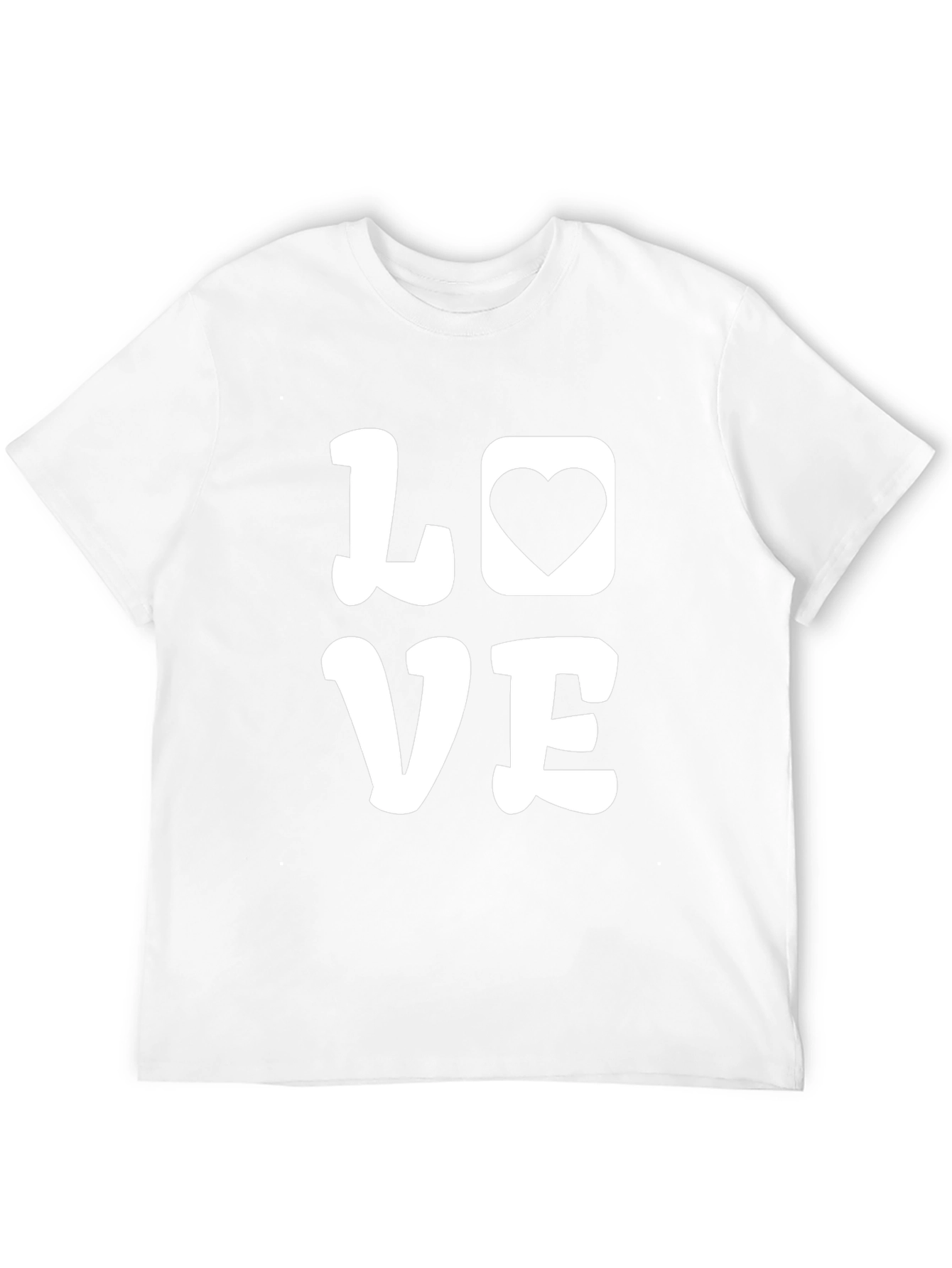 Love Heart Graphic Black T-Shirt - Casual Style