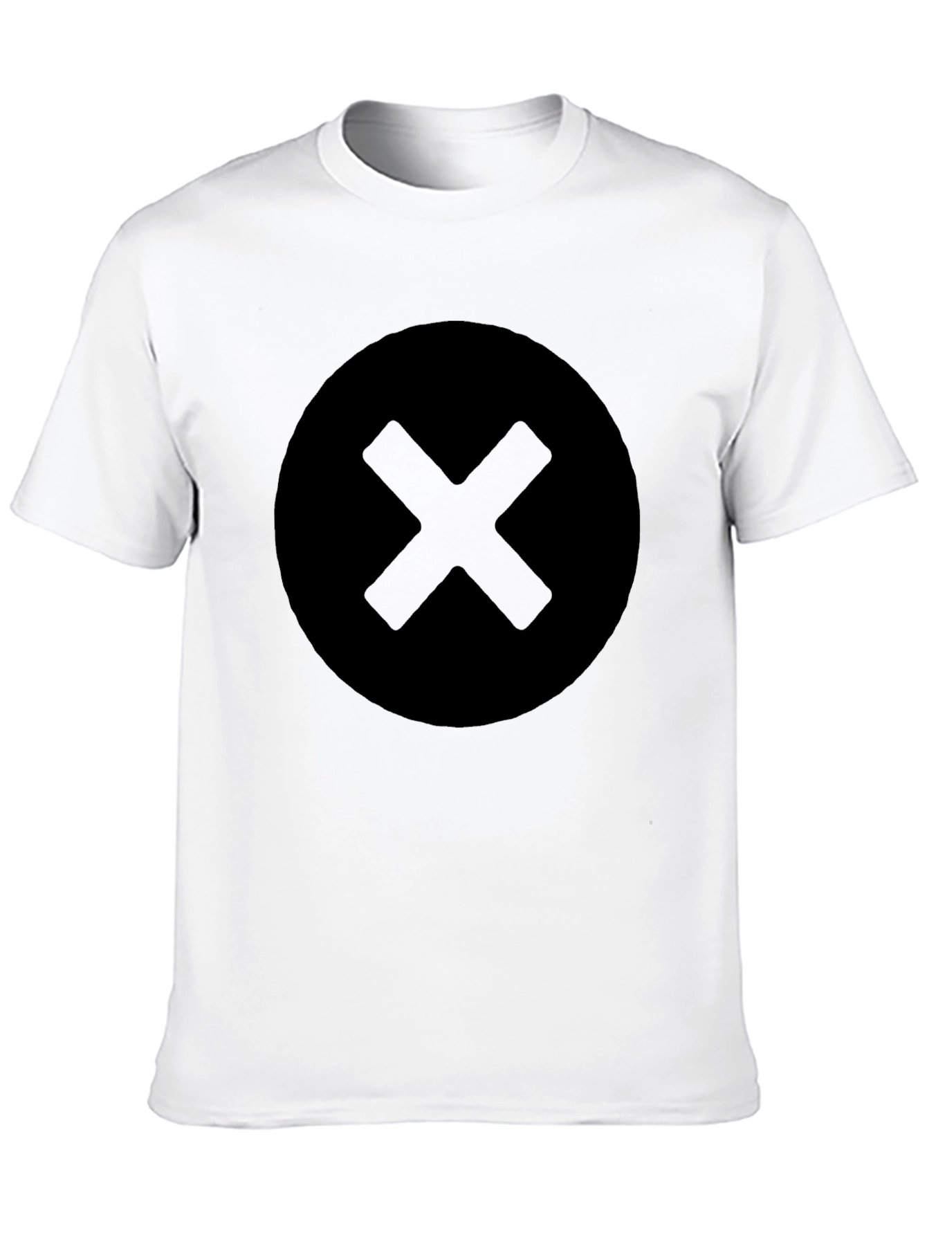 Minimalist Black Circle X Graphic Tee