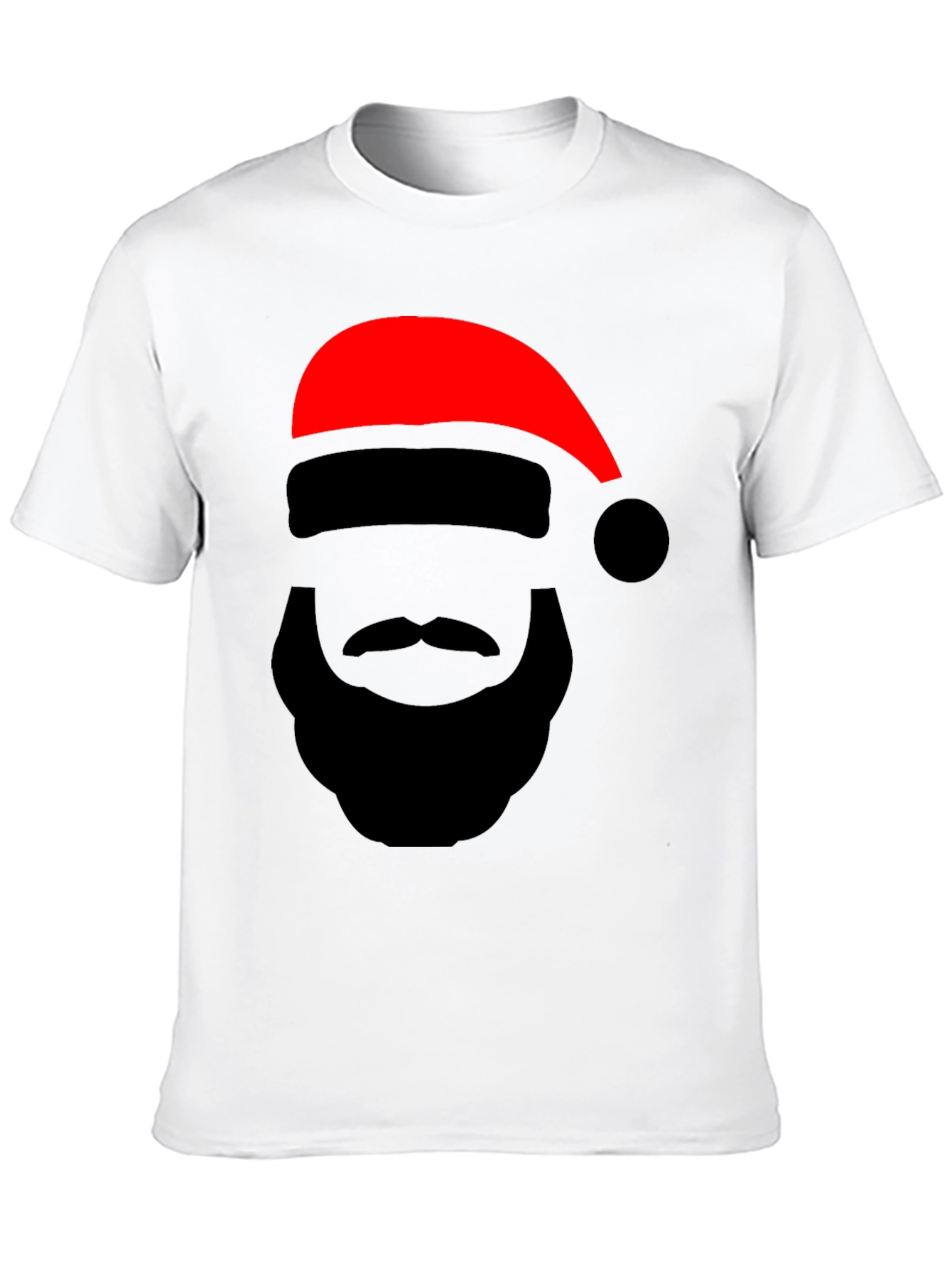 Santa Face Graphic Tee - Christmas Holiday T-Shirt