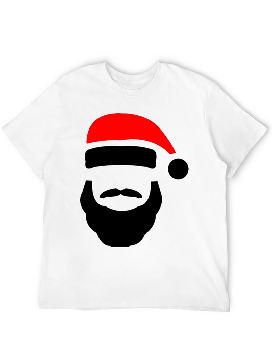 Santa Face Graphic Tee - Christmas Holiday T-Shirt