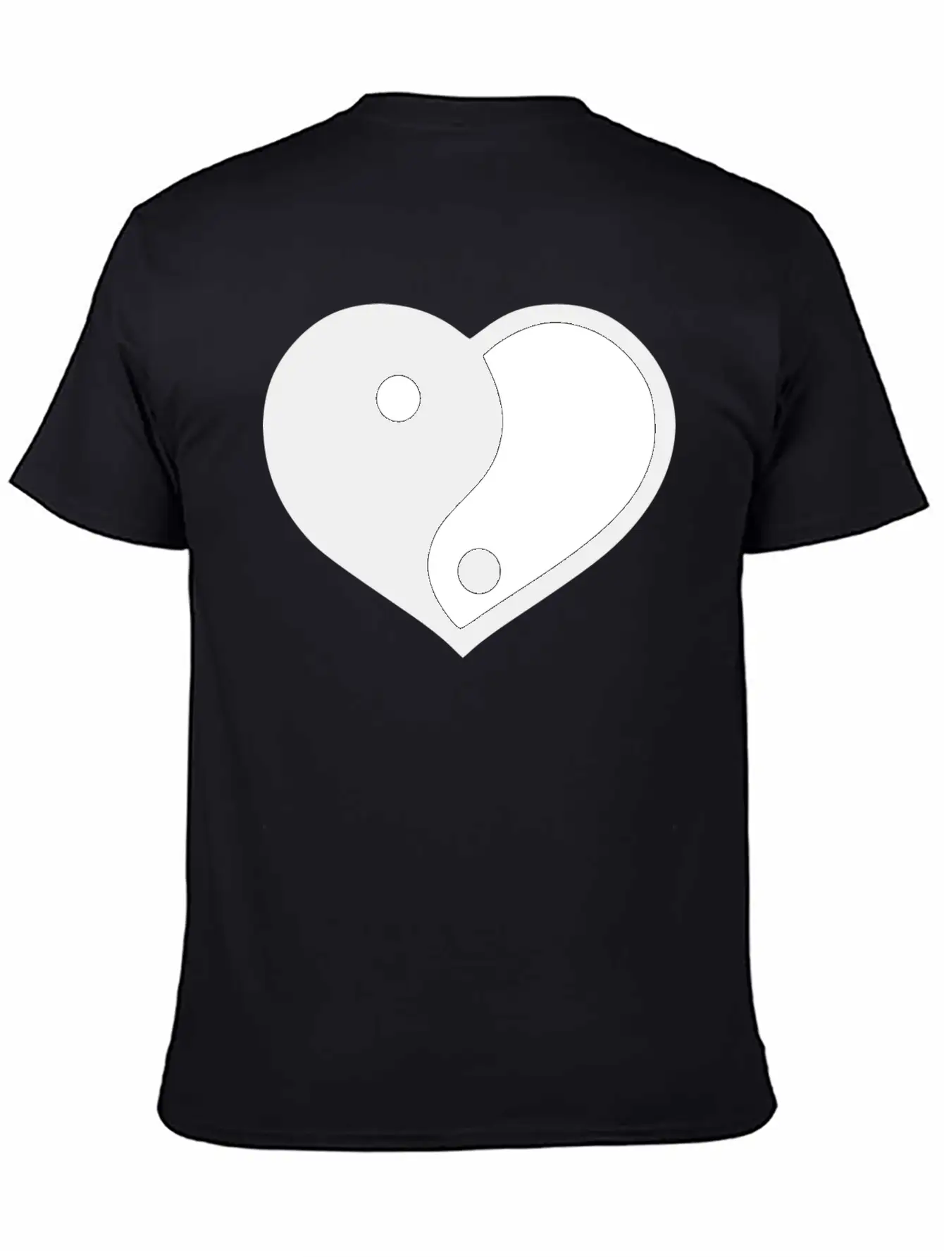 Yin Yang Heart Stylish Everyday T-Shirt – Unisex Basic Cotton Tee