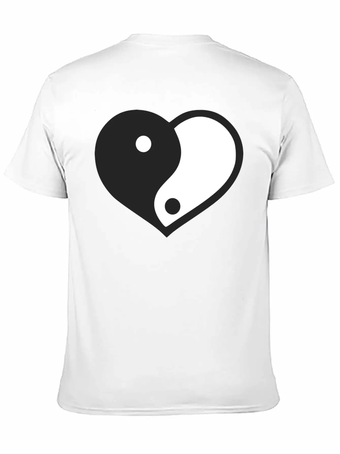 Yin Yang Heart Stylish Everyday T-Shirt – Unisex Basic Cotton Tee