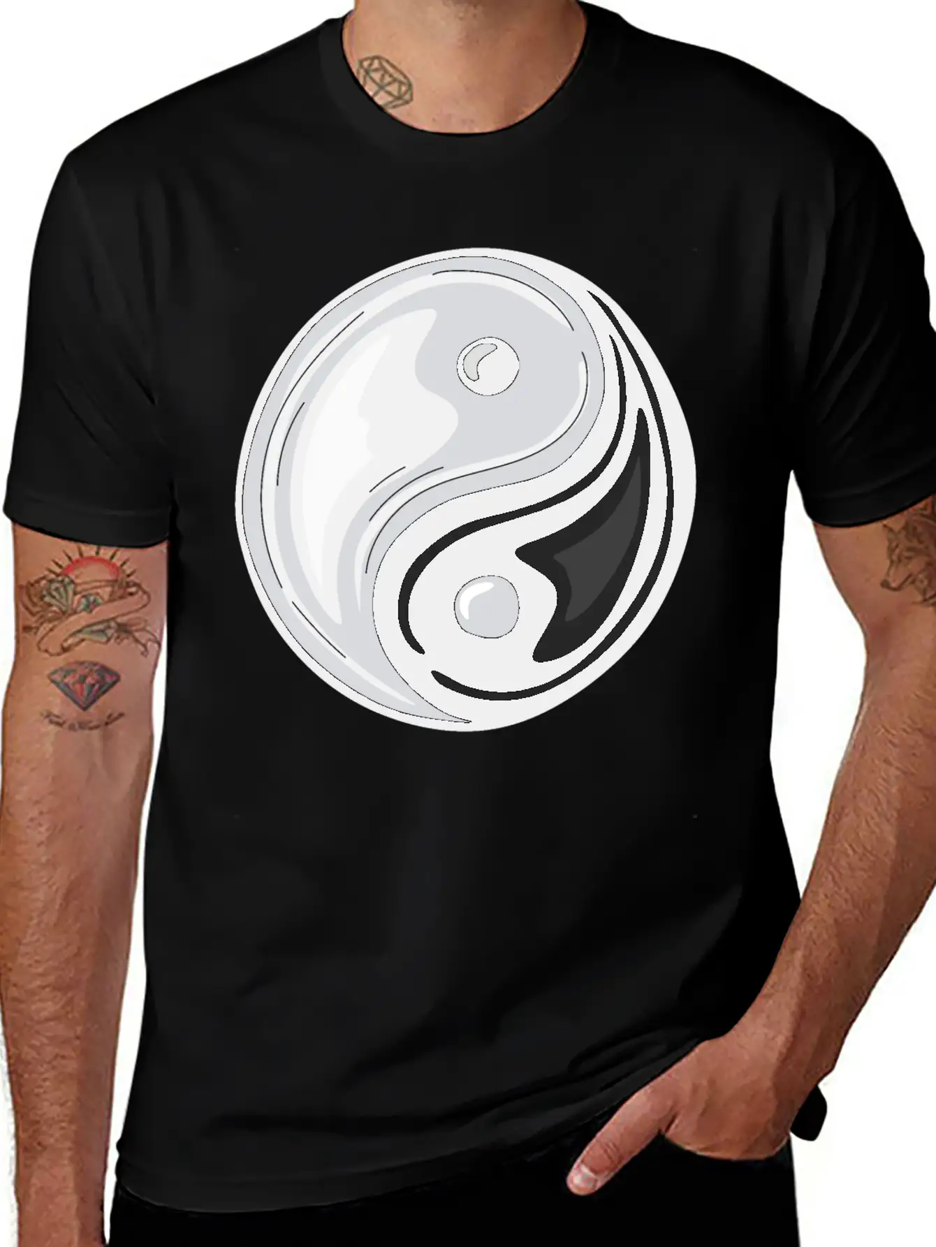 Yin Yang Symbol Basic Graphic T-Shirt – Daily Comfort In Soft Cotton
