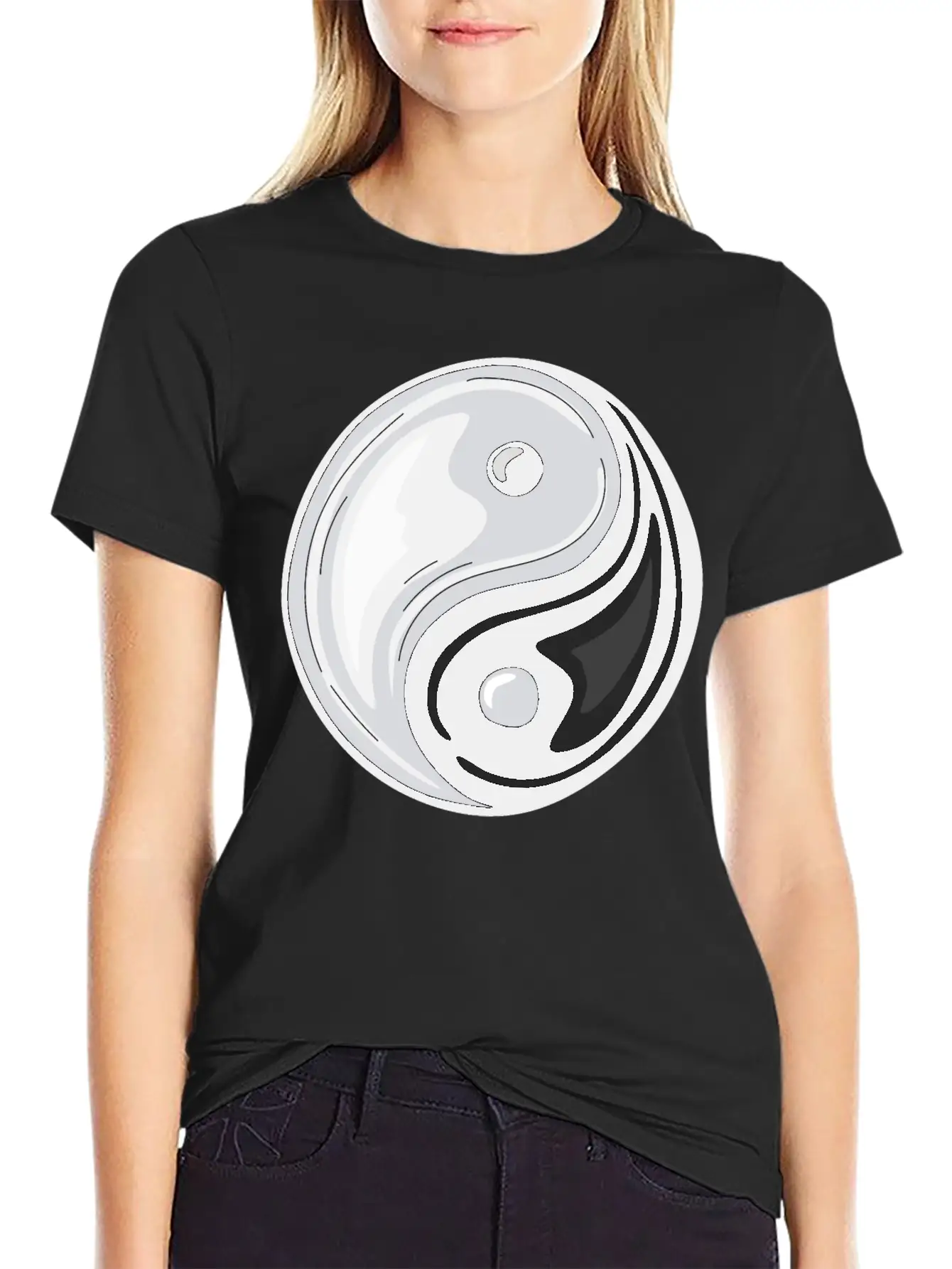 Yin Yang Symbol Basic Graphic T-Shirt – Daily Comfort In Soft Cotton