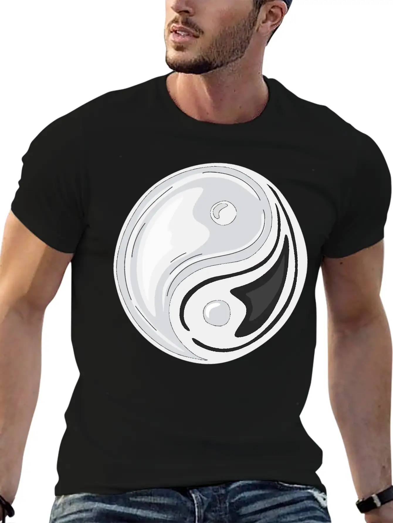 Yin Yang Symbol Basic Graphic T-Shirt – Daily Comfort In Soft Cotton