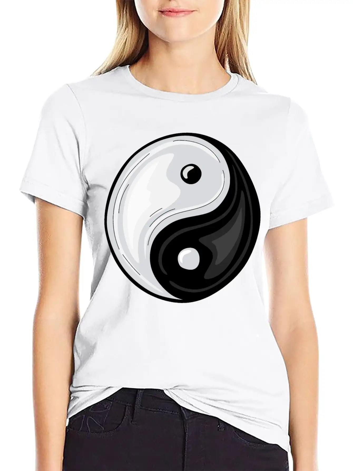 Yin Yang Symbol Basic Graphic T-Shirt – Daily Comfort In Soft Cotton