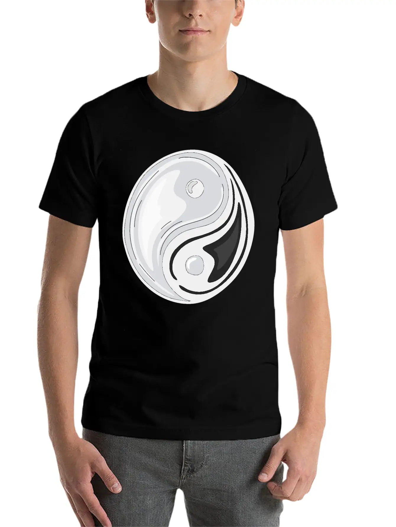 Yin Yang Symbol Basic Graphic T-Shirt – Daily Comfort In Soft Cotton