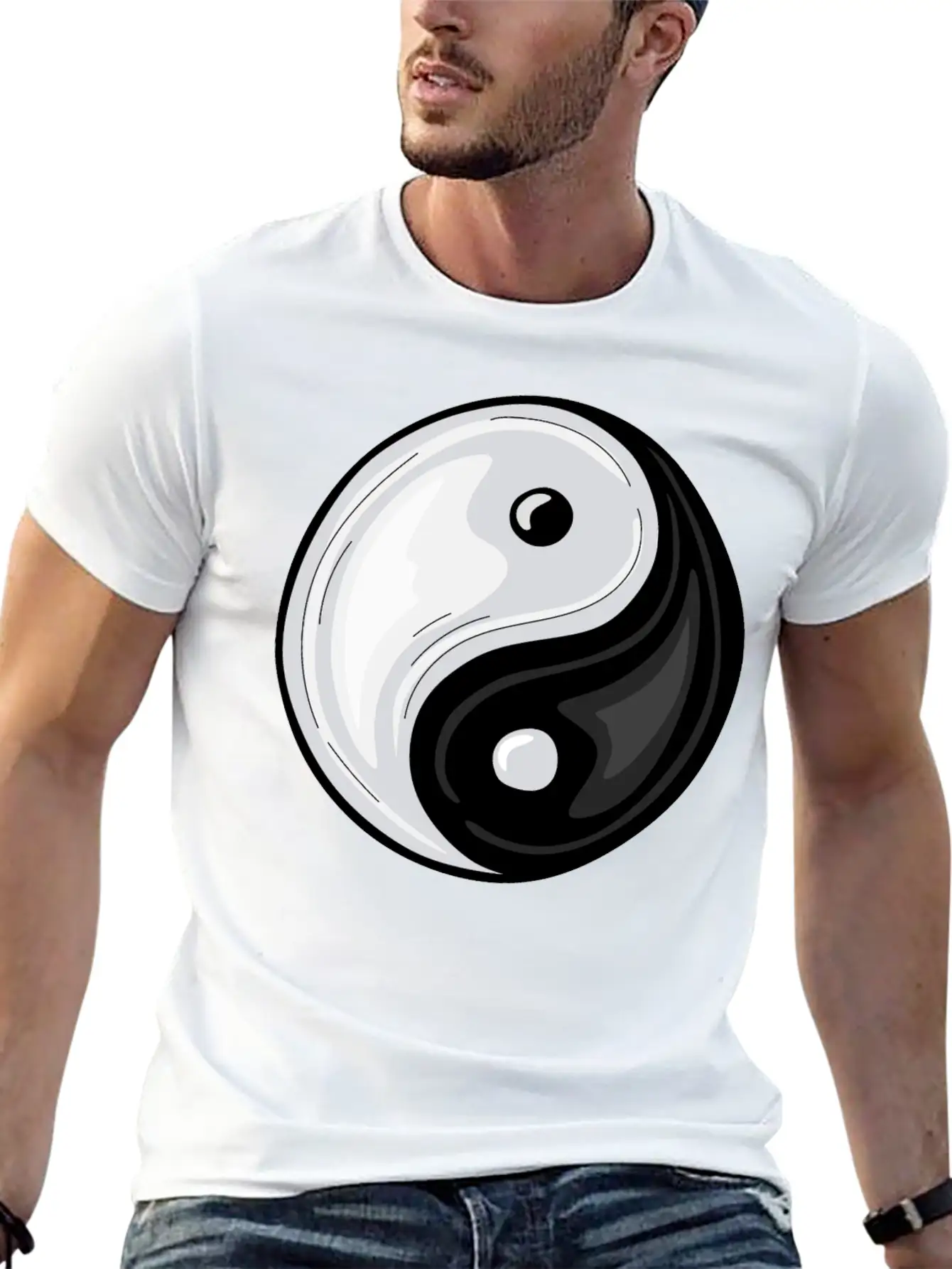 Yin Yang Symbol Basic Graphic T-Shirt – Daily Comfort In Soft Cotton