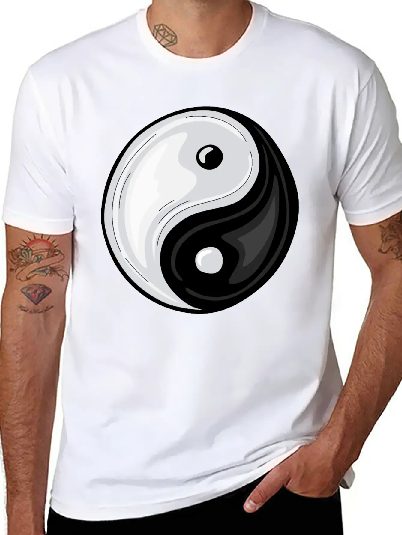Yin Yang Symbol Basic Graphic T-Shirt – Daily Comfort In Soft Cotton